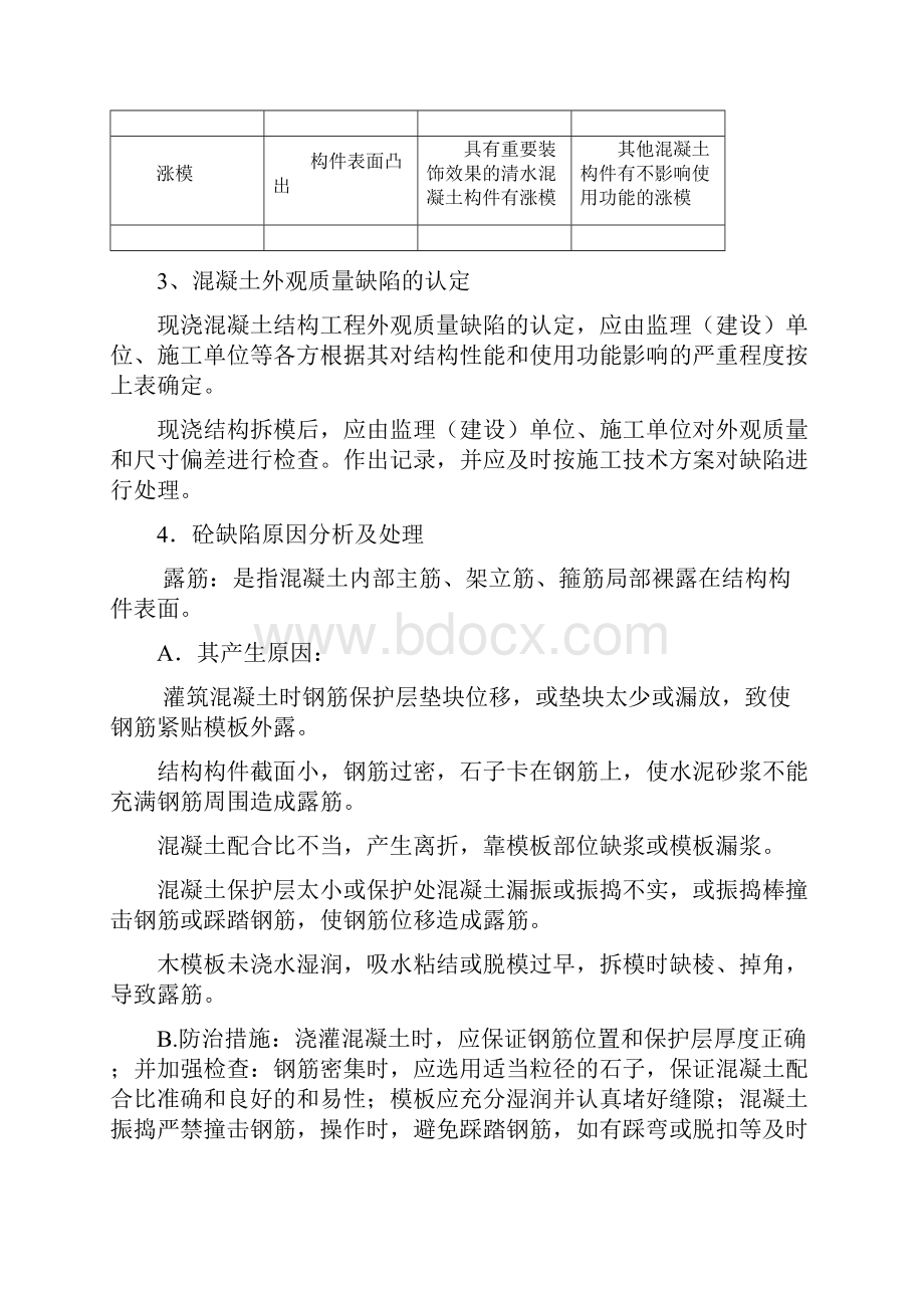 混凝土质量缺陷处理方案Word格式.docx_第3页