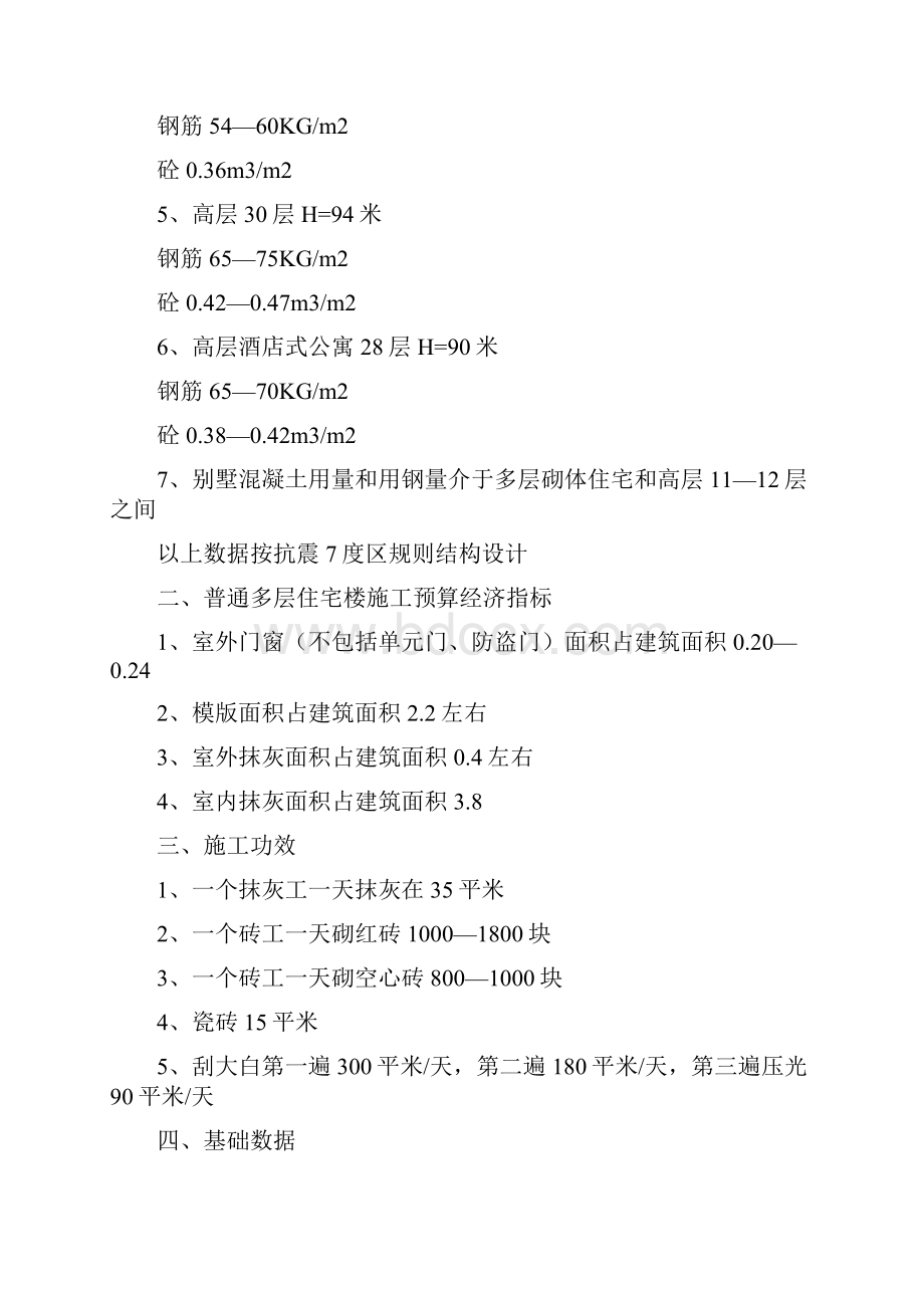 各种建筑工程常规数据.docx_第3页