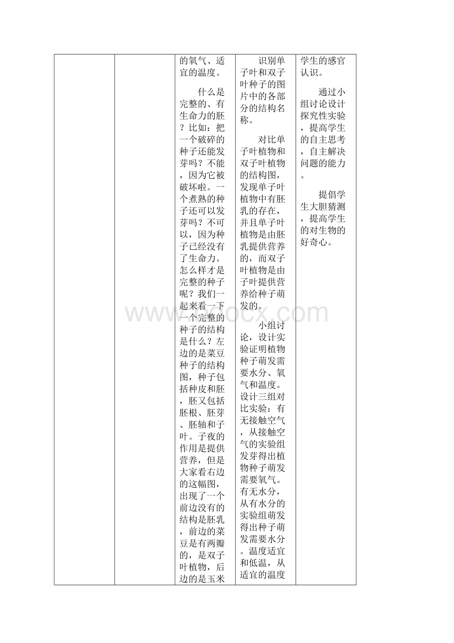 七年级生物上册51植物种子的萌发教学设计新版苏教版.docx_第3页