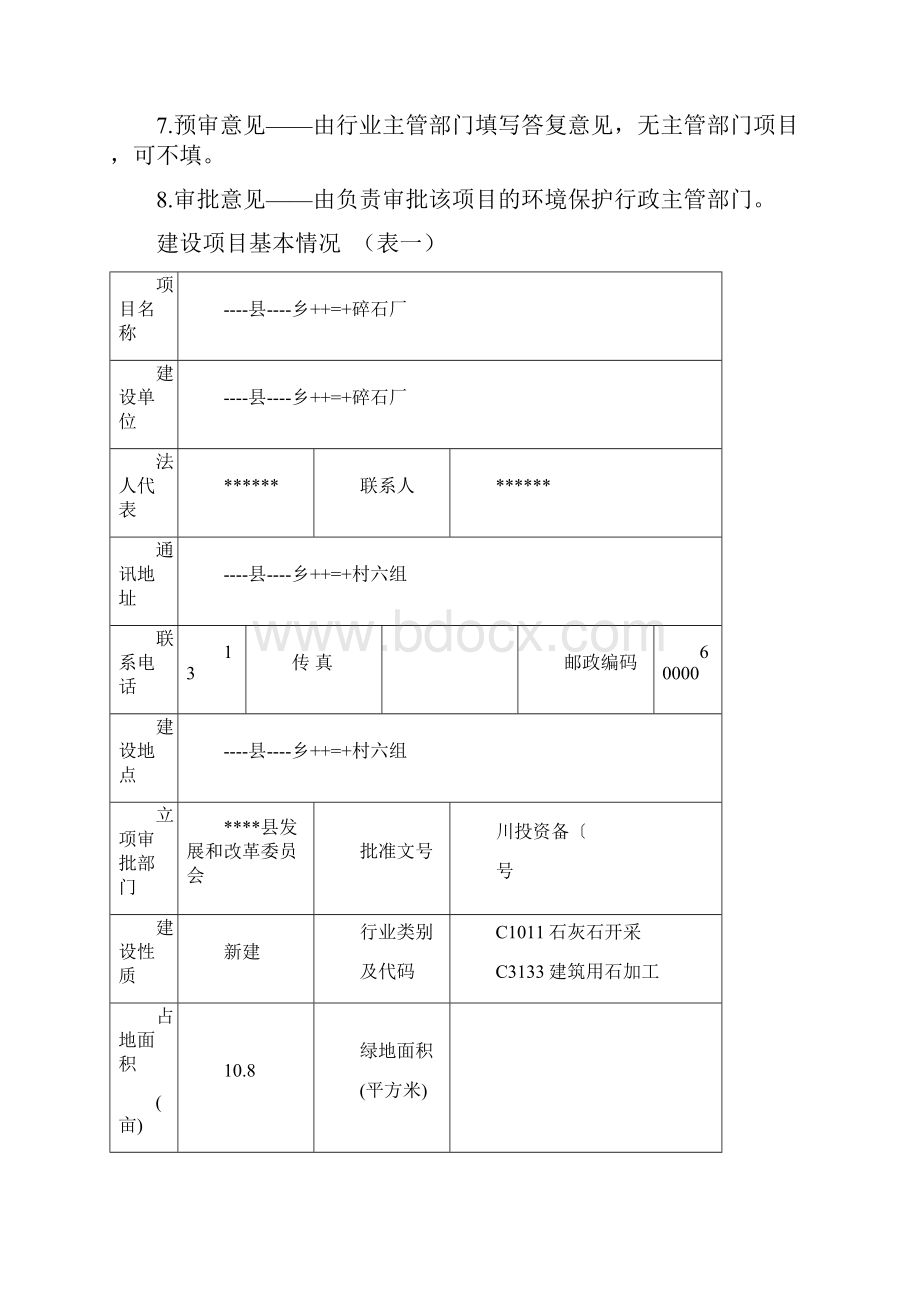 碎石厂建设项目环境评估报告表Word文档格式.docx_第2页