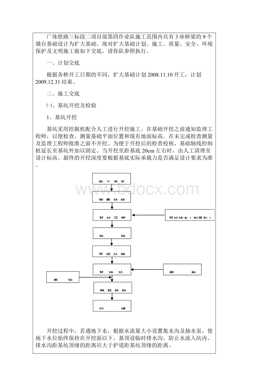 桥梁工程扩大基础施工技术交底secret.docx_第2页