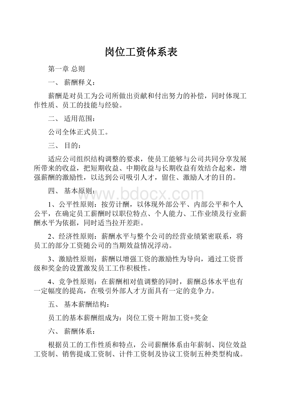 岗位工资体系表.docx_第1页