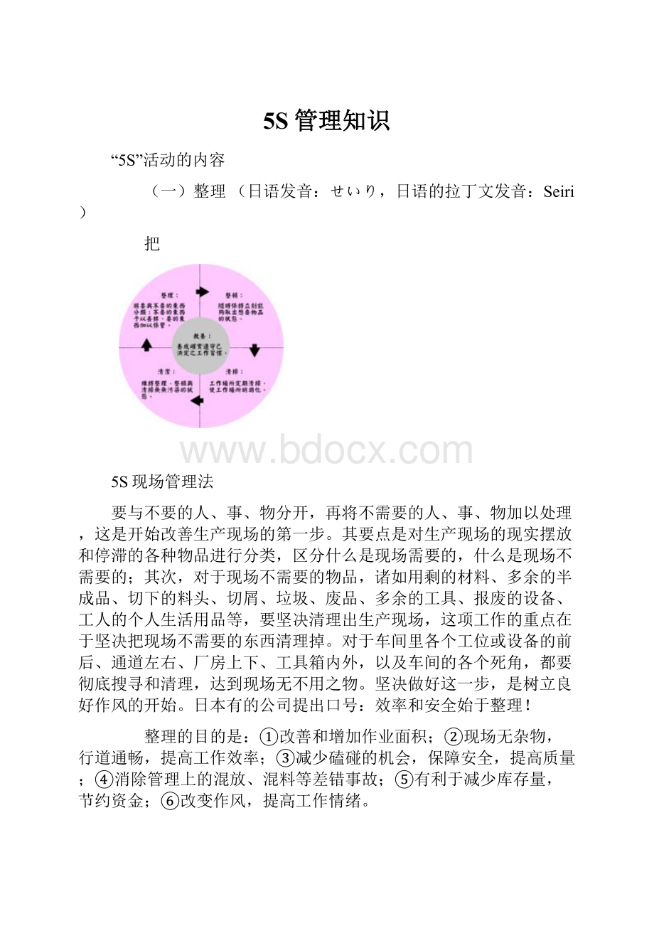 5S管理知识Word格式文档下载.docx