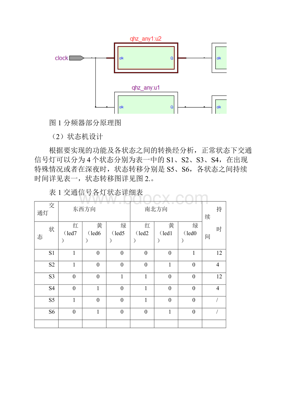 eda课程实训设计交通信号灯设计实现docWord格式.docx_第3页