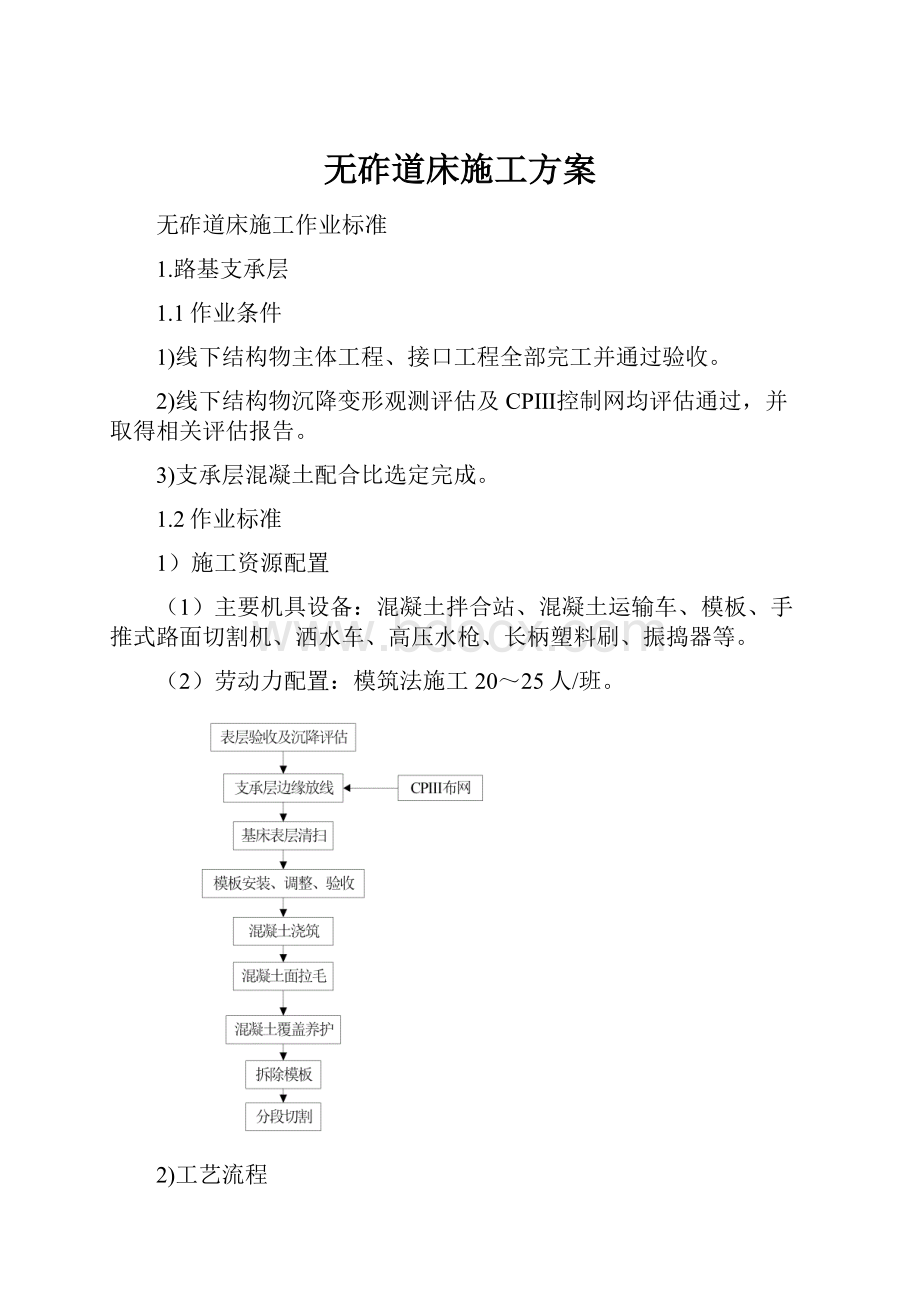 无砟道床施工方案Word文件下载.docx_第1页