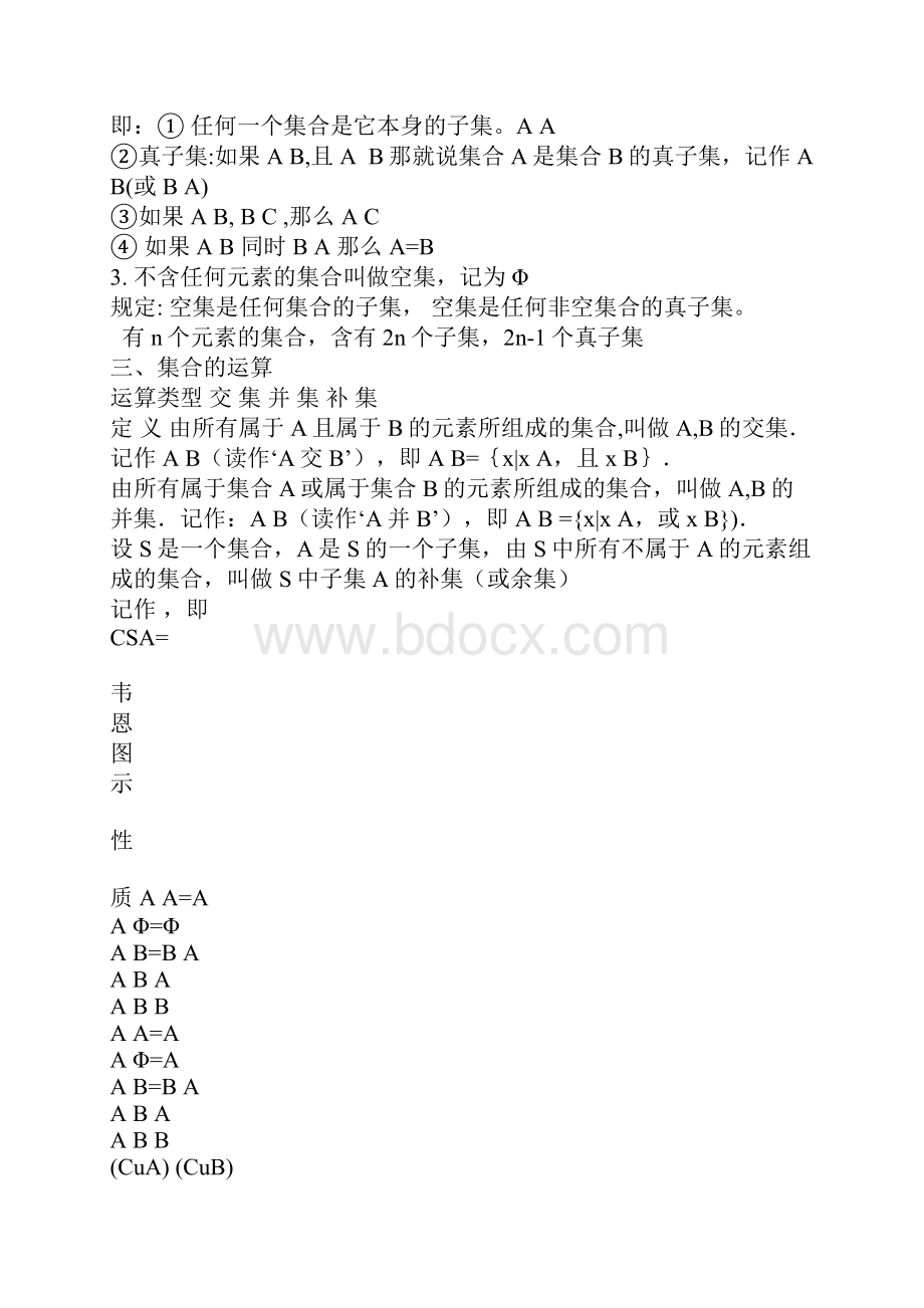 高一数学必修1第一章知识点总结Word格式.docx_第2页