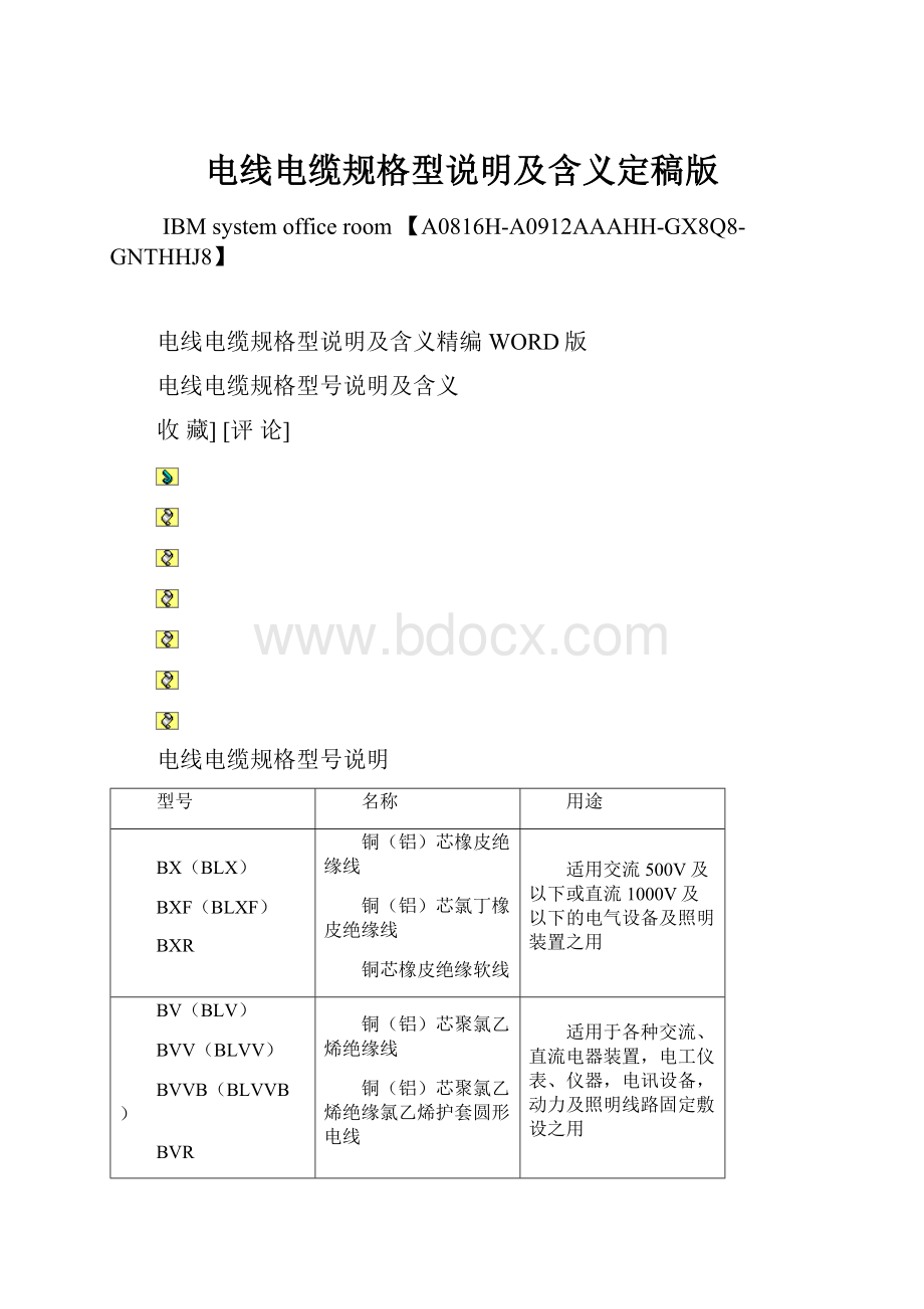 电线电缆规格型说明及含义定稿版.docx_第1页