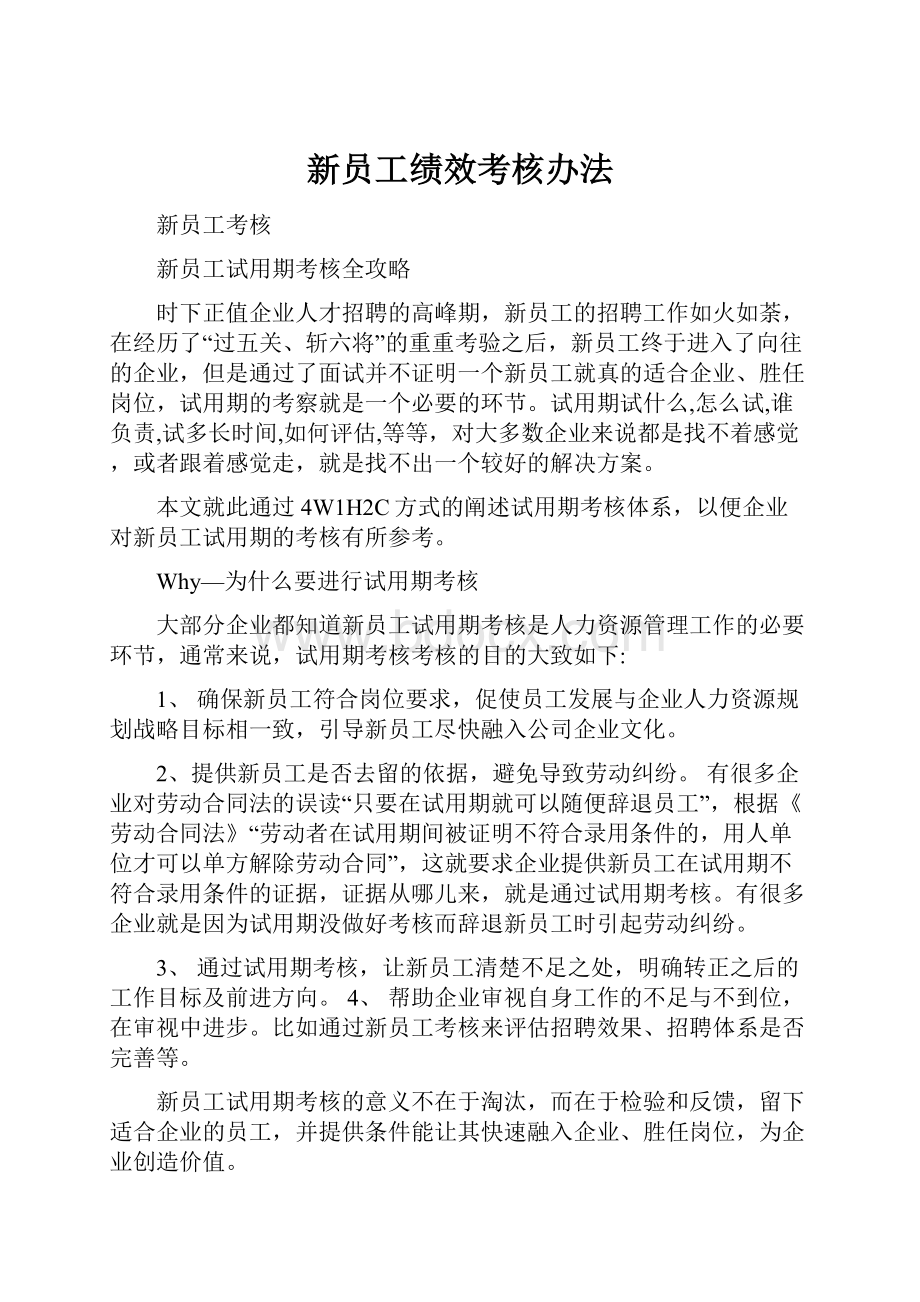 新员工绩效考核办法.docx_第1页