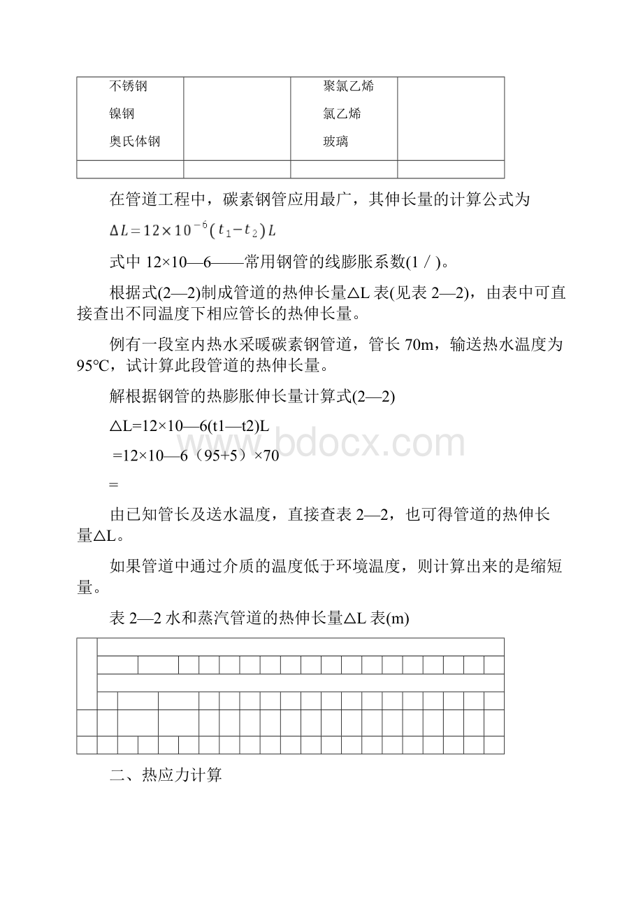 管材的线膨胀及伸缩量的计算.docx_第2页