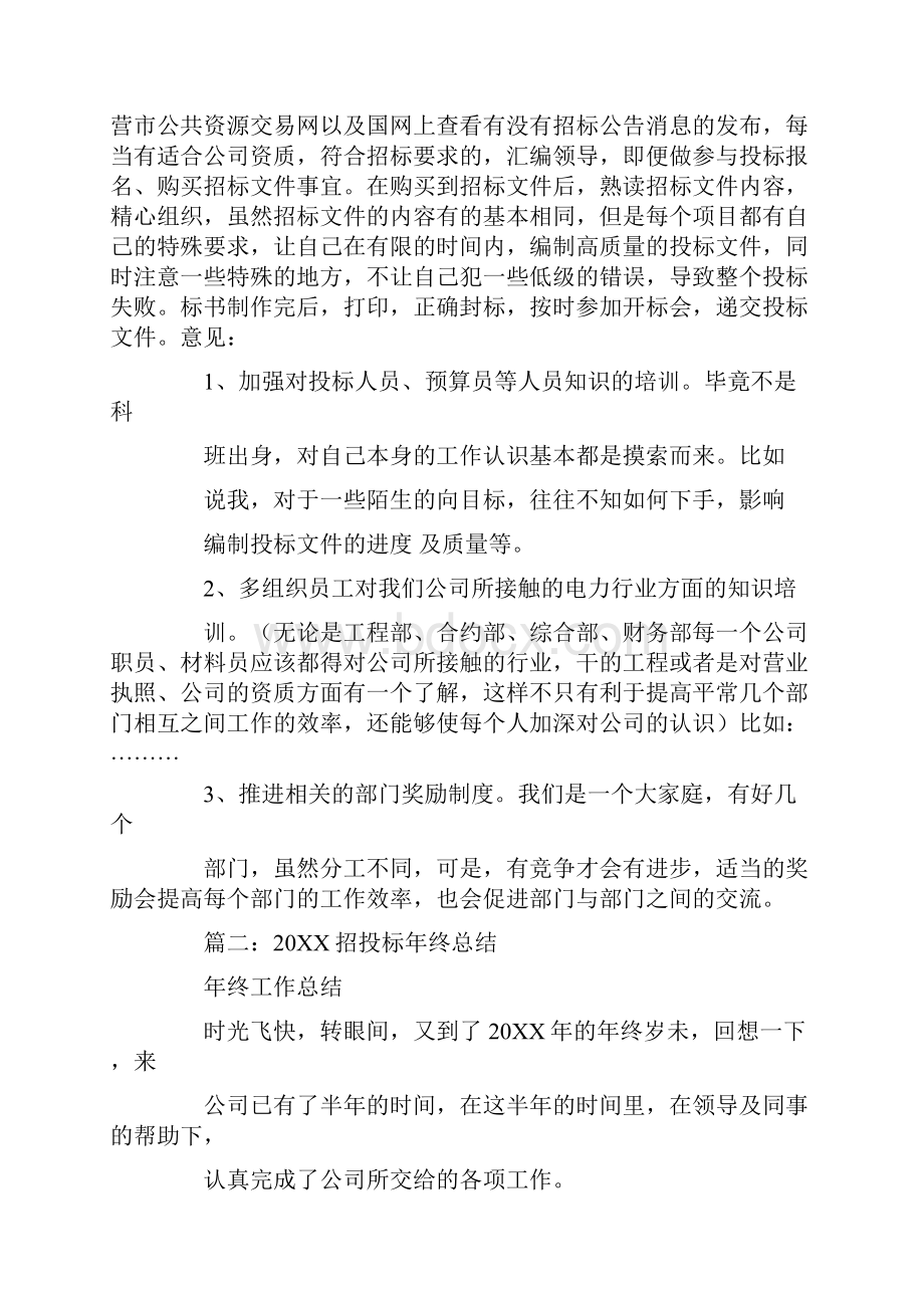 投标工作年终总结文档格式.docx_第2页