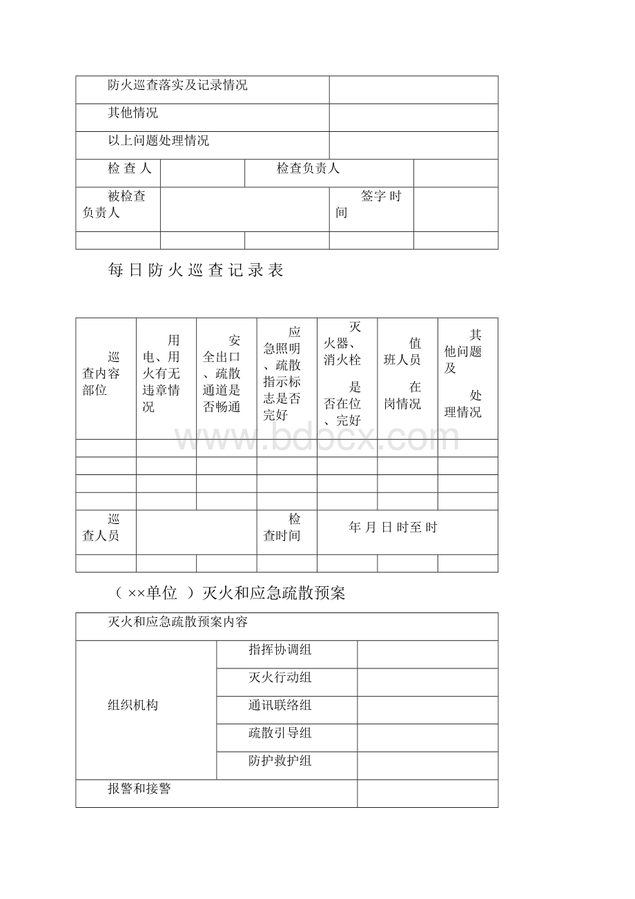 整理消防培训记录表消防安全教育培训记录表文档格式.docx_第3页