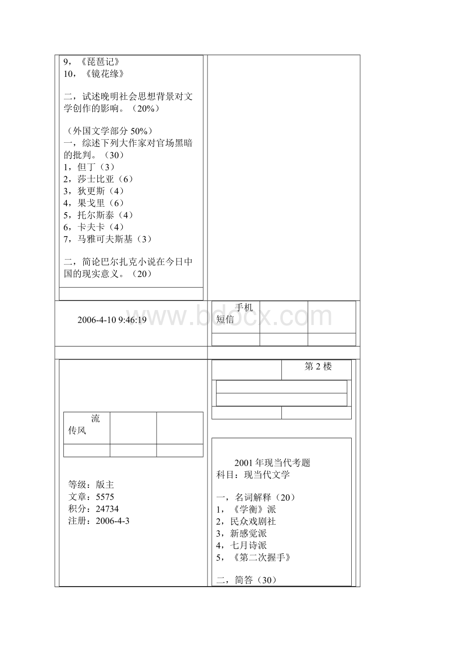 厦门大学现当代文学专业试题范文.docx_第3页