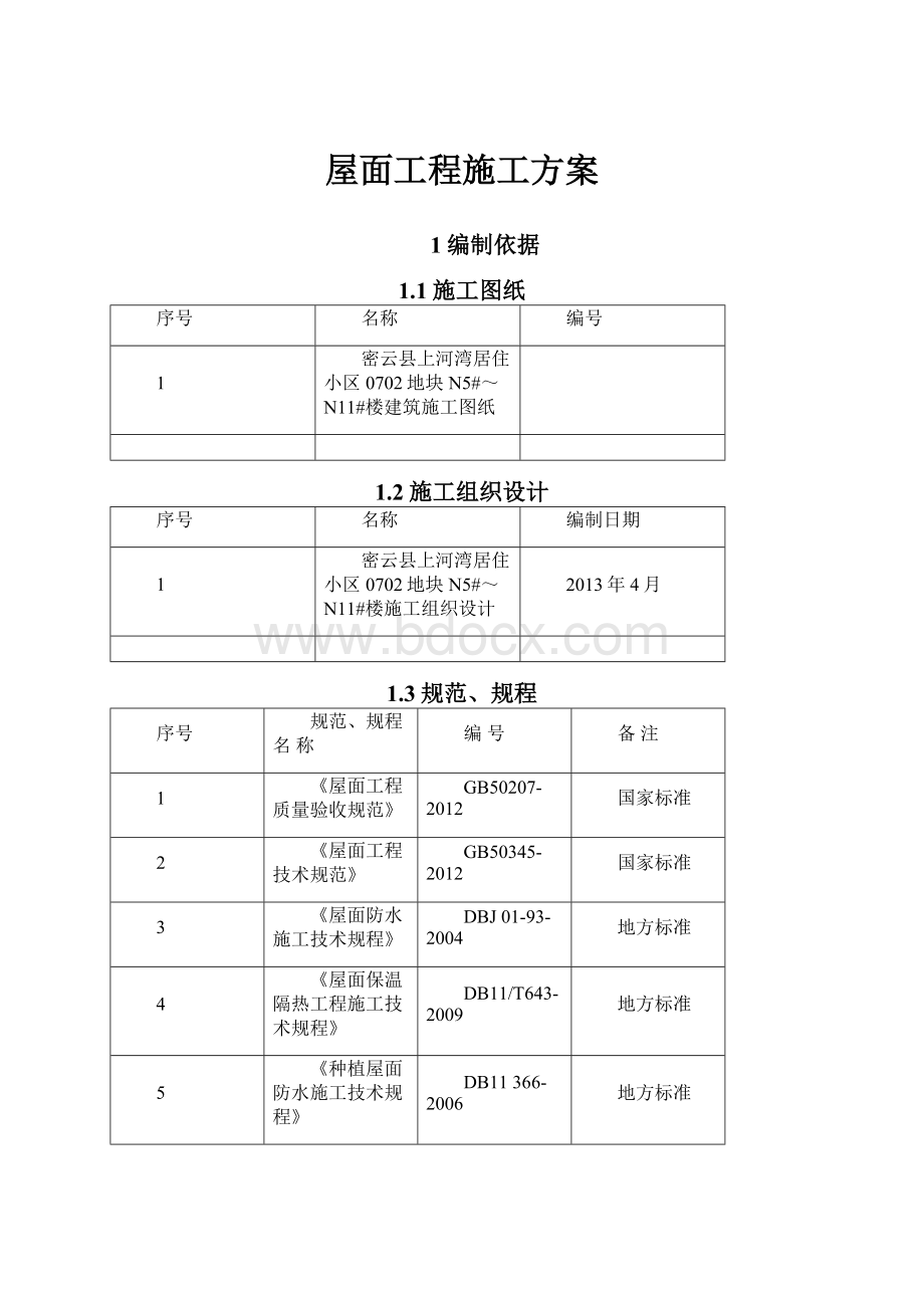 屋面工程施工方案Word格式文档下载.docx