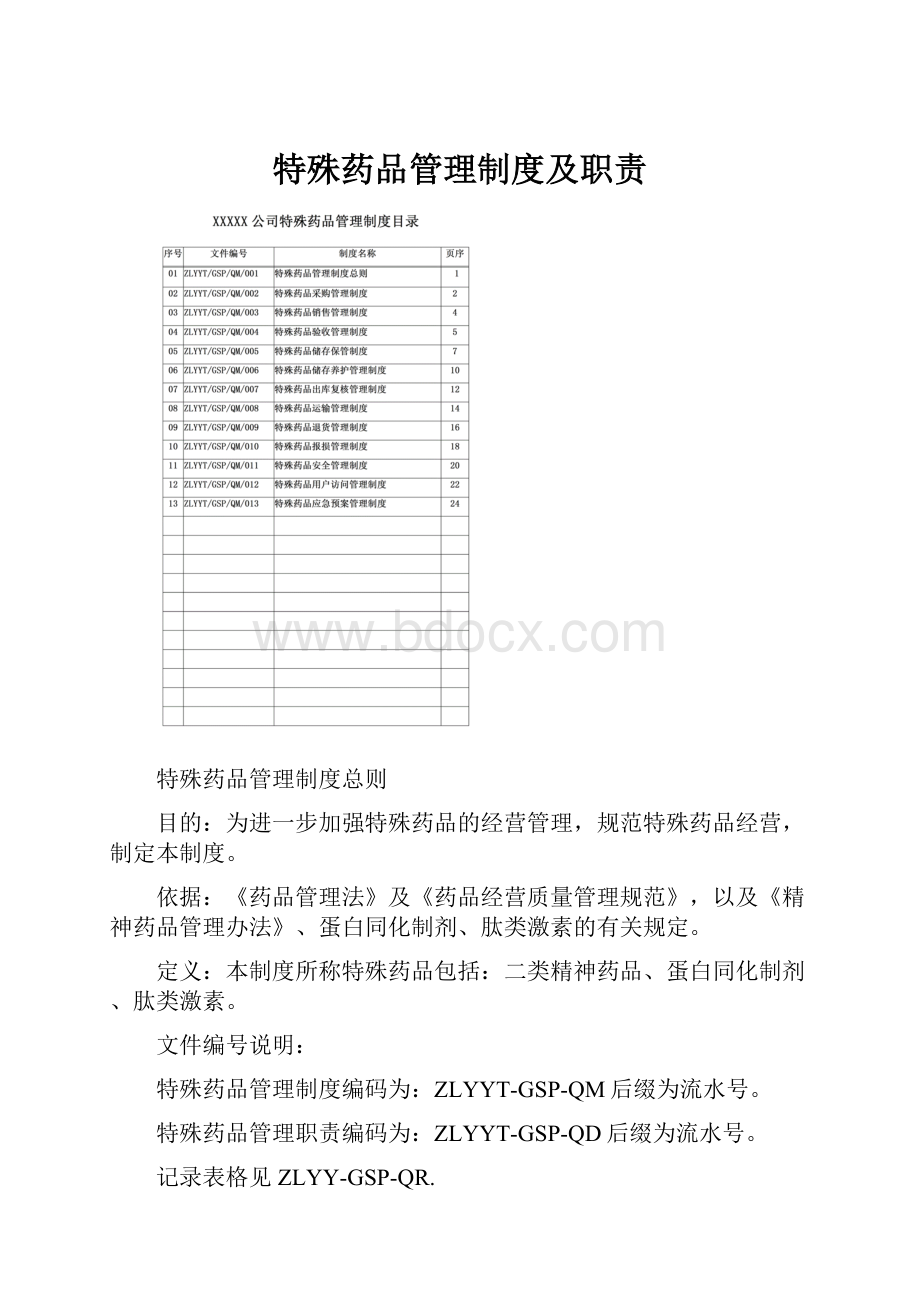 特殊药品管理制度及职责.docx