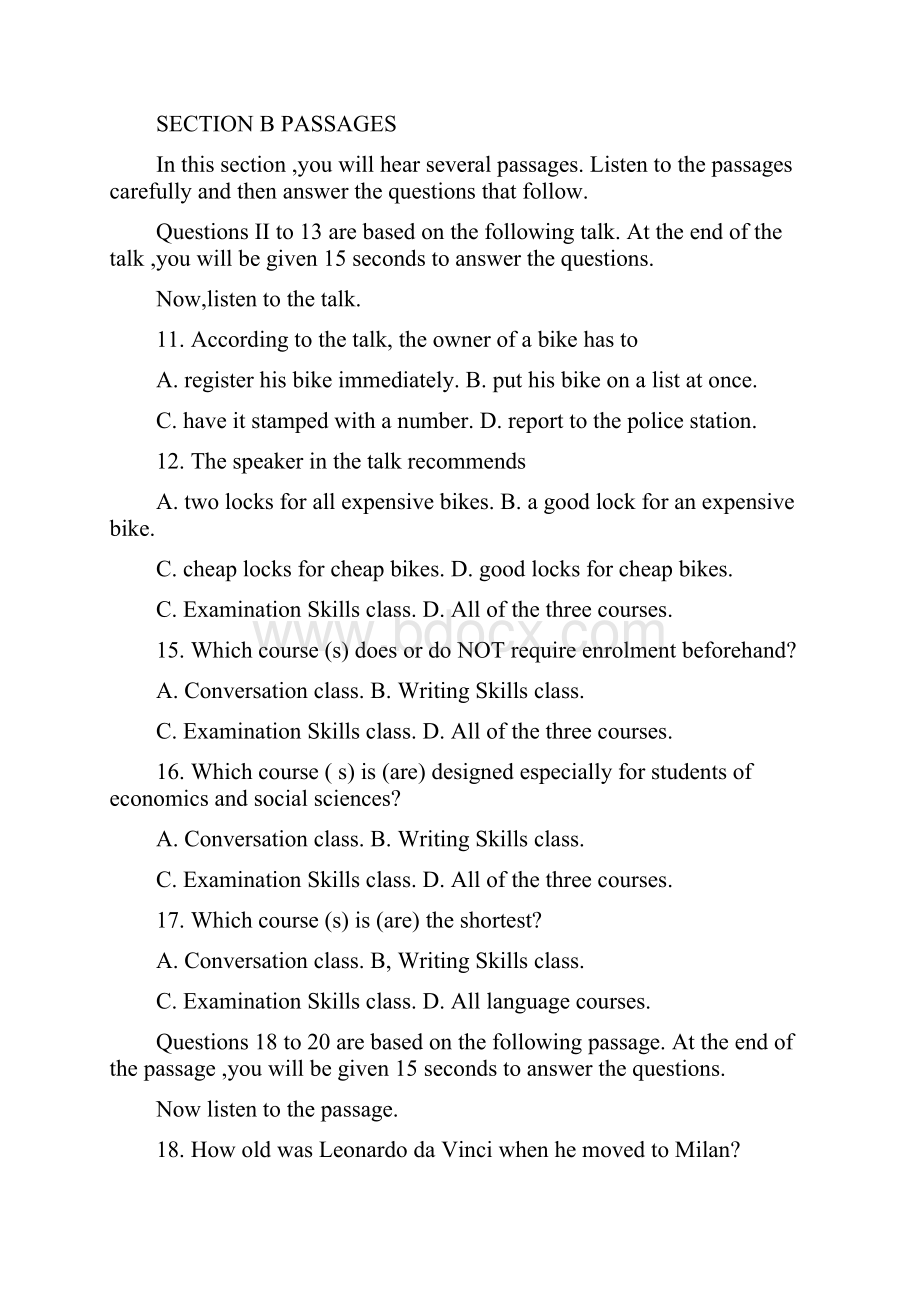 英语专业四级真题及答案Word格式文档下载.docx_第3页