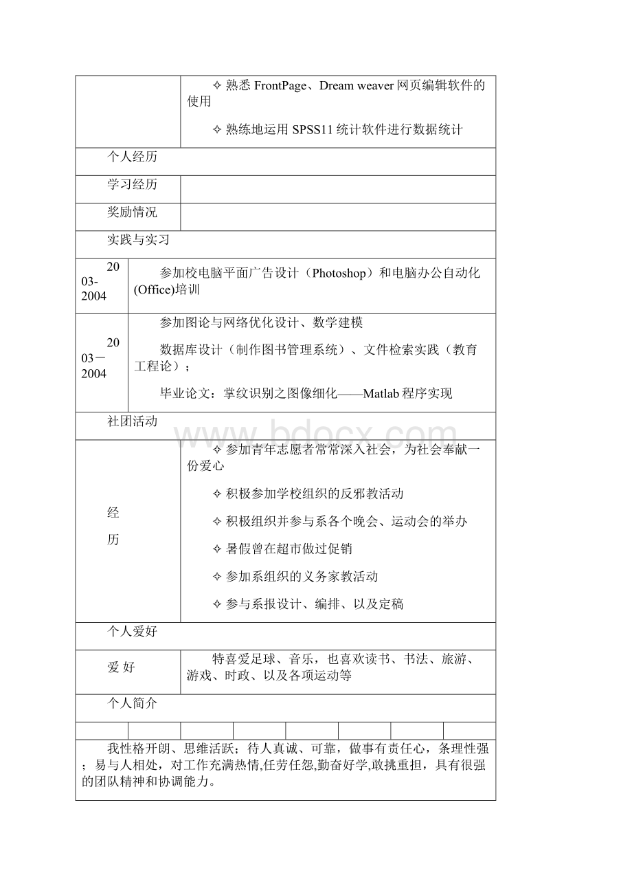 比较齐全的个人简历模板大全word版.docx_第3页