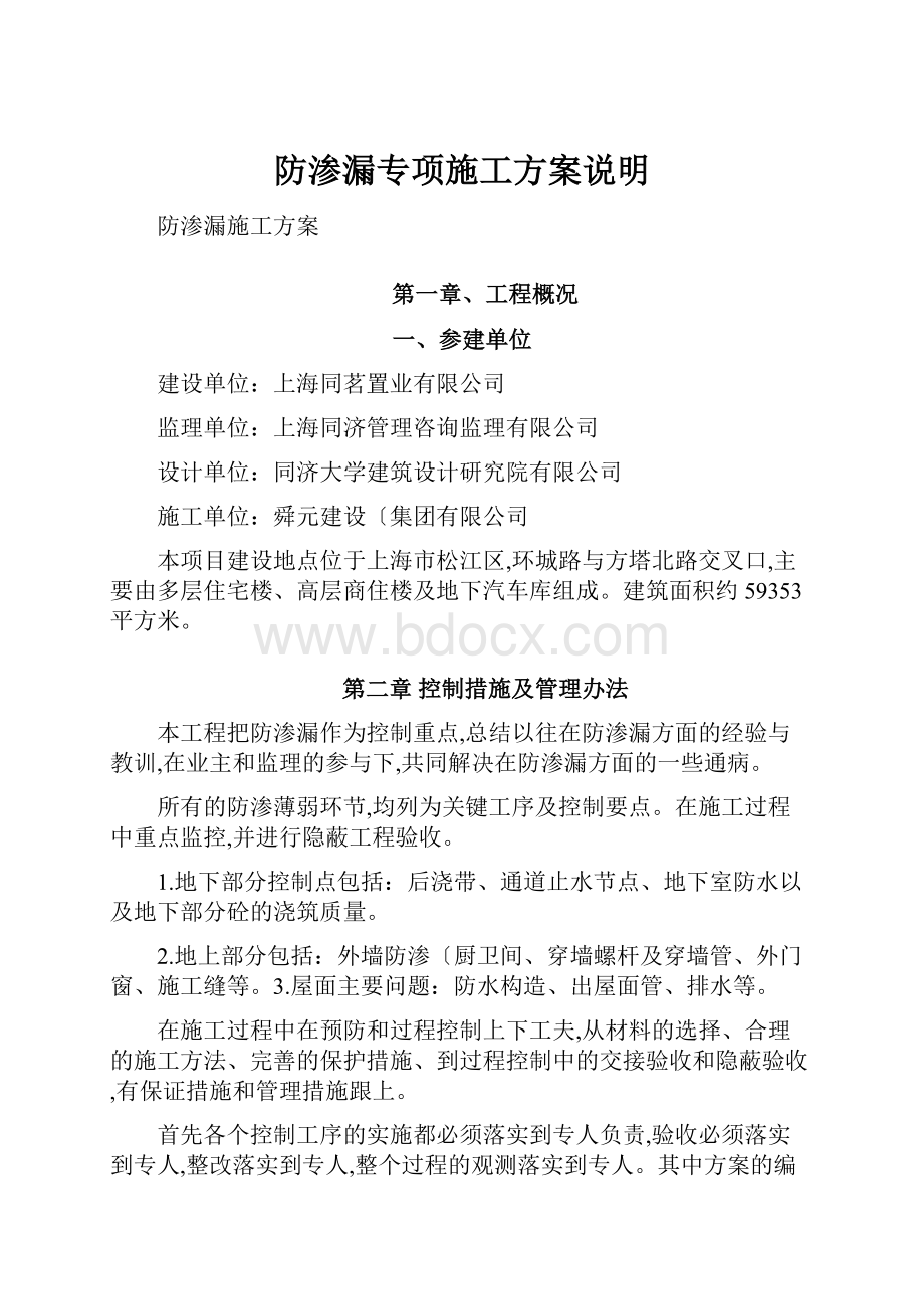 防渗漏专项施工方案说明文档格式.docx