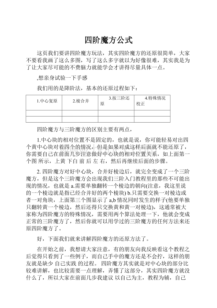 四阶魔方公式.docx