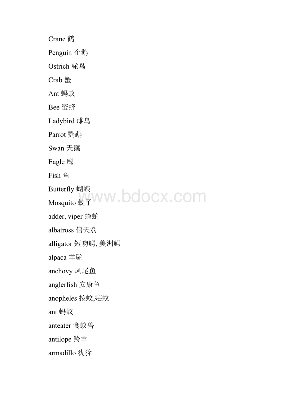各种动物的英文说法.docx_第3页