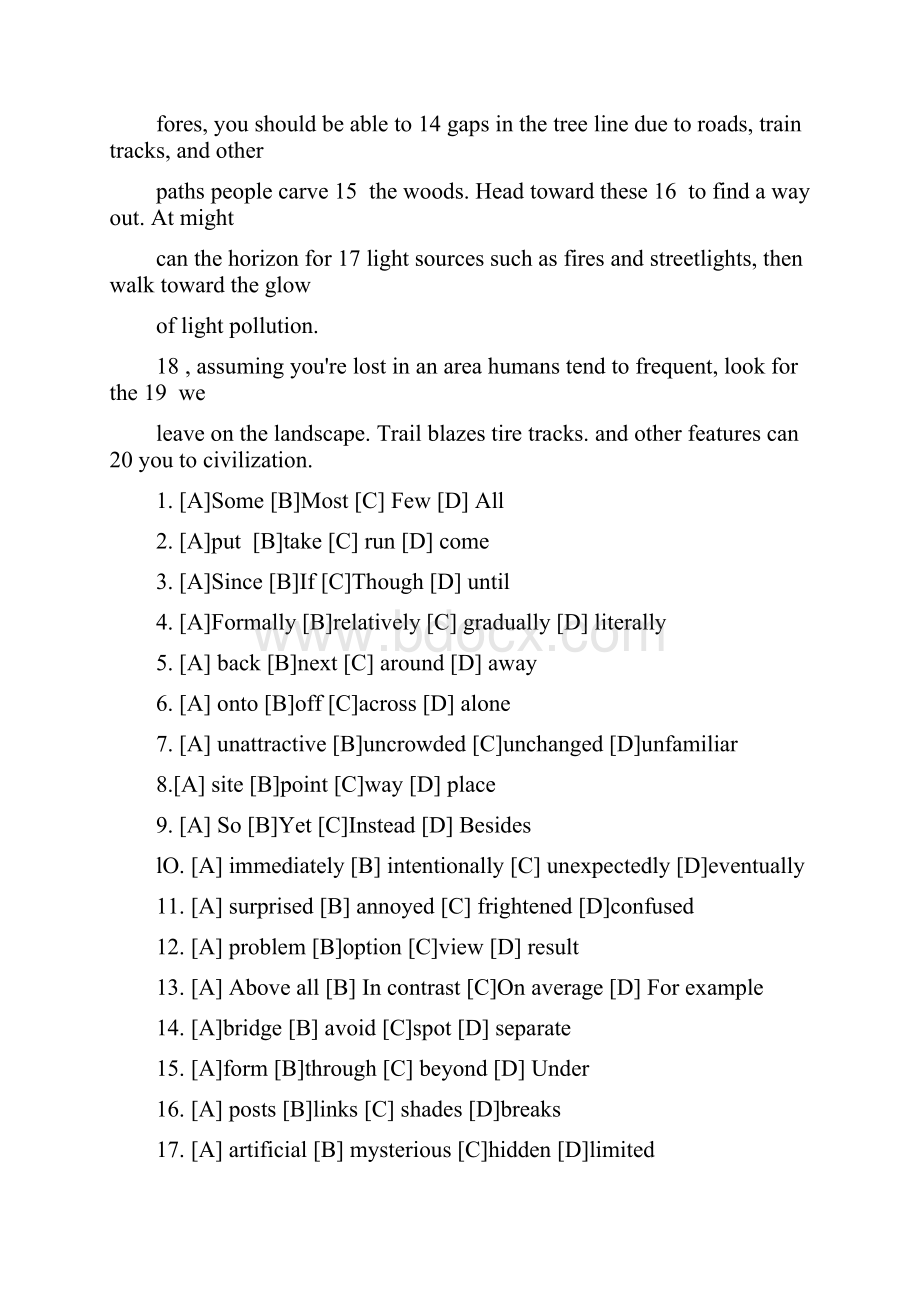 全国硕士研究生入学统一考试英语试题Word下载.docx_第2页