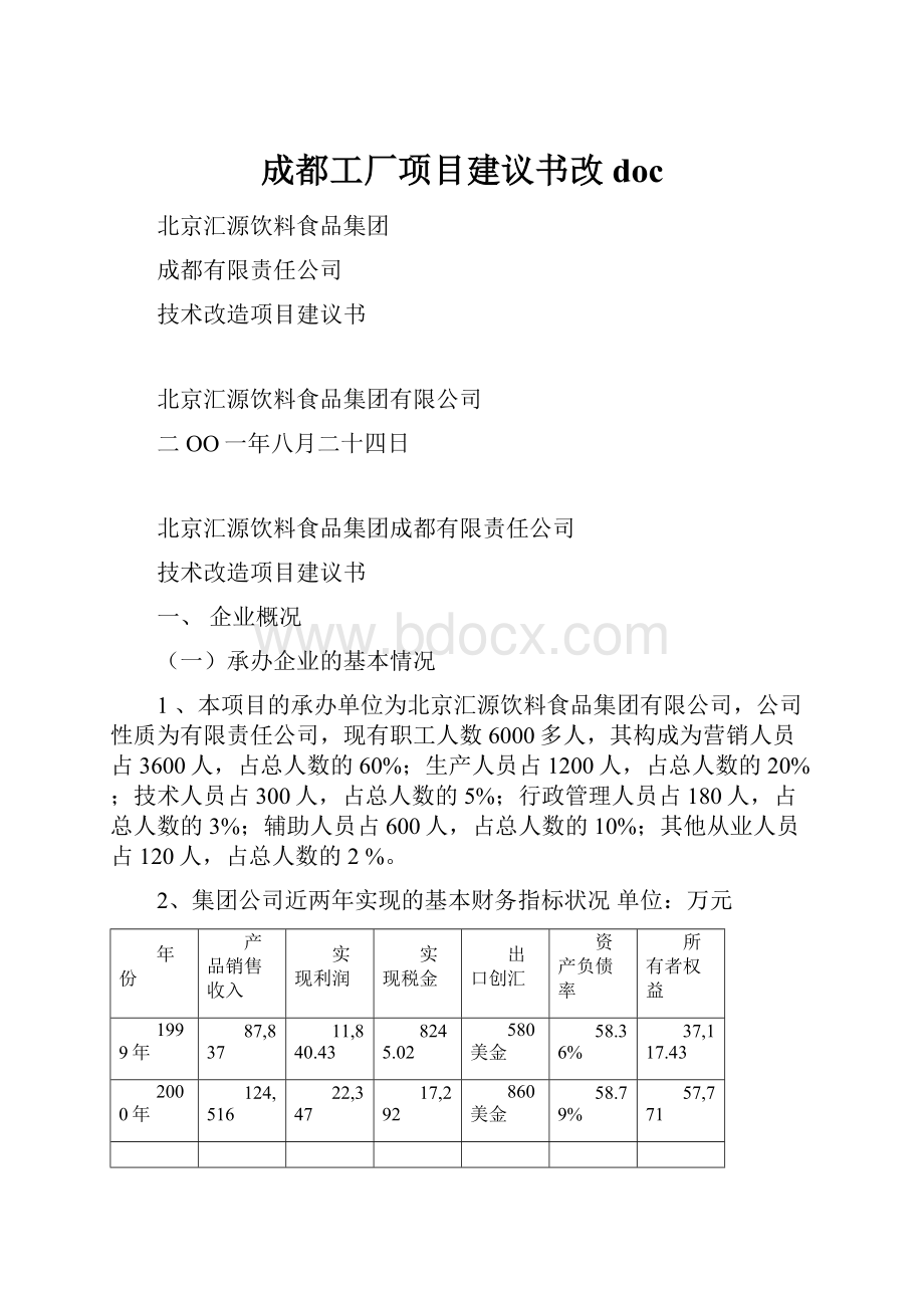 成都工厂项目建议书改doc.docx