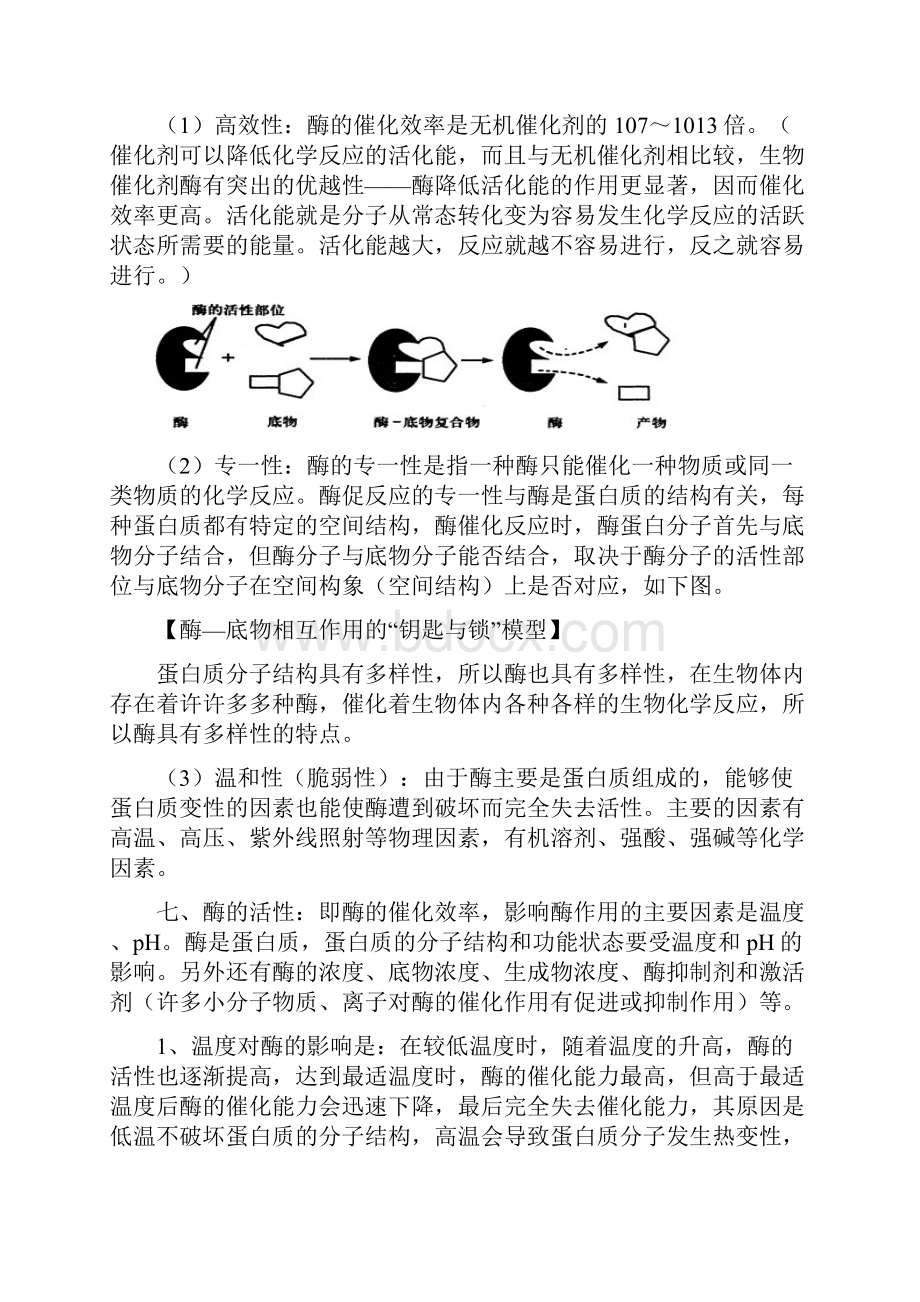 酶专题知识知识练习答案.docx_第3页