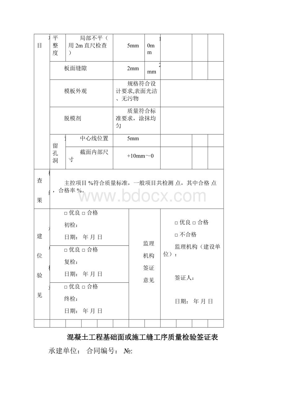 混凝土结构验收表.docx_第2页