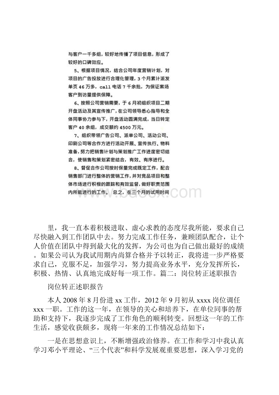 策划转正述职报告文档格式.docx_第2页