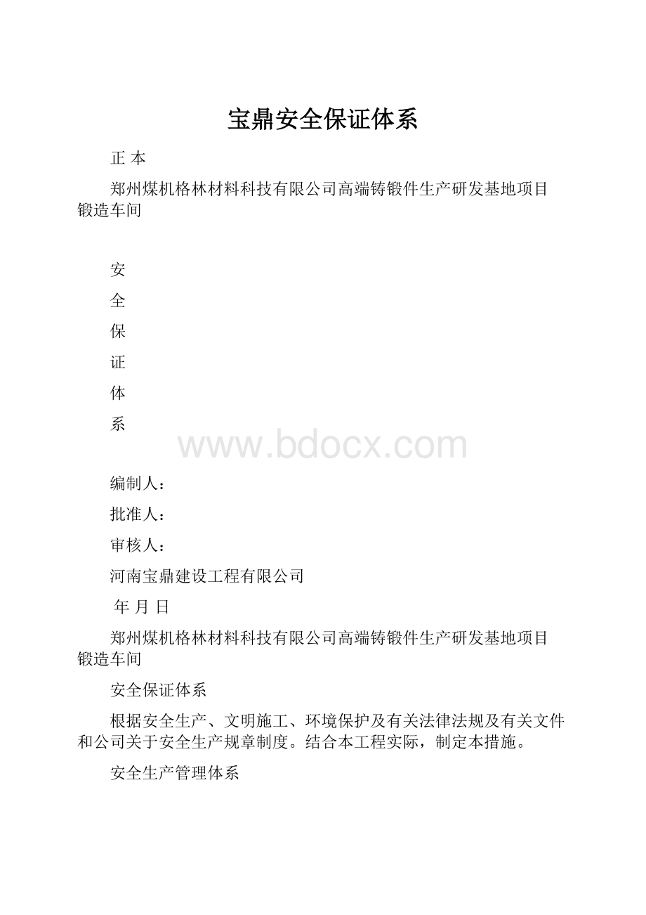 宝鼎安全保证体系.docx