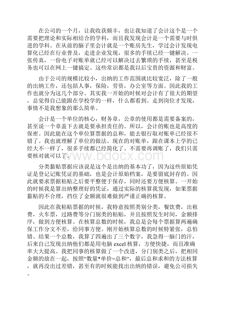 出纳实习工作报告Word下载.docx_第2页