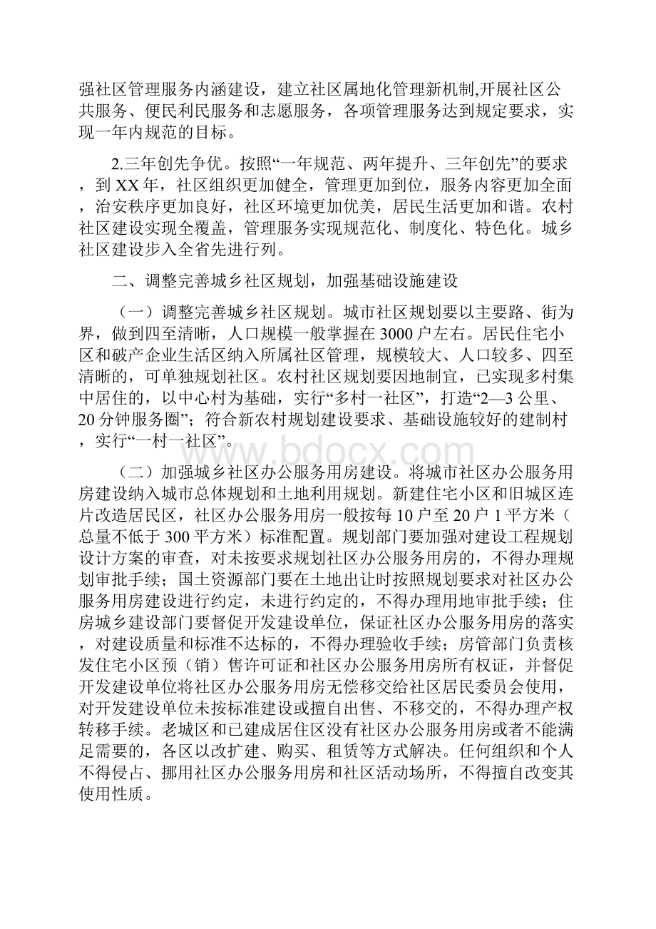 城乡社区建设工作意见与城乡科技一体化发展工作意见汇编Word格式文档下载.docx_第2页