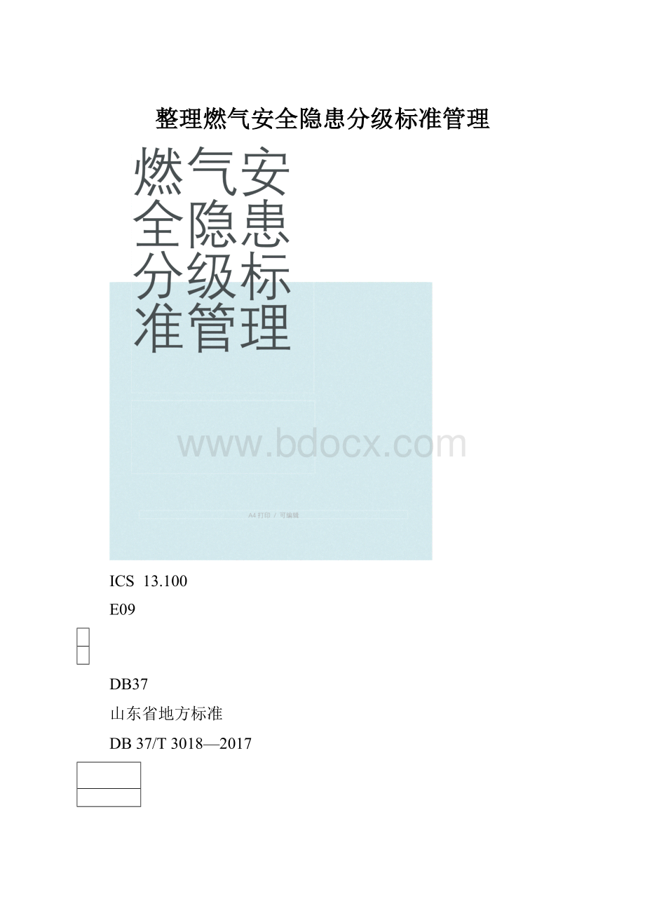 整理燃气安全隐患分级标准管理.docx