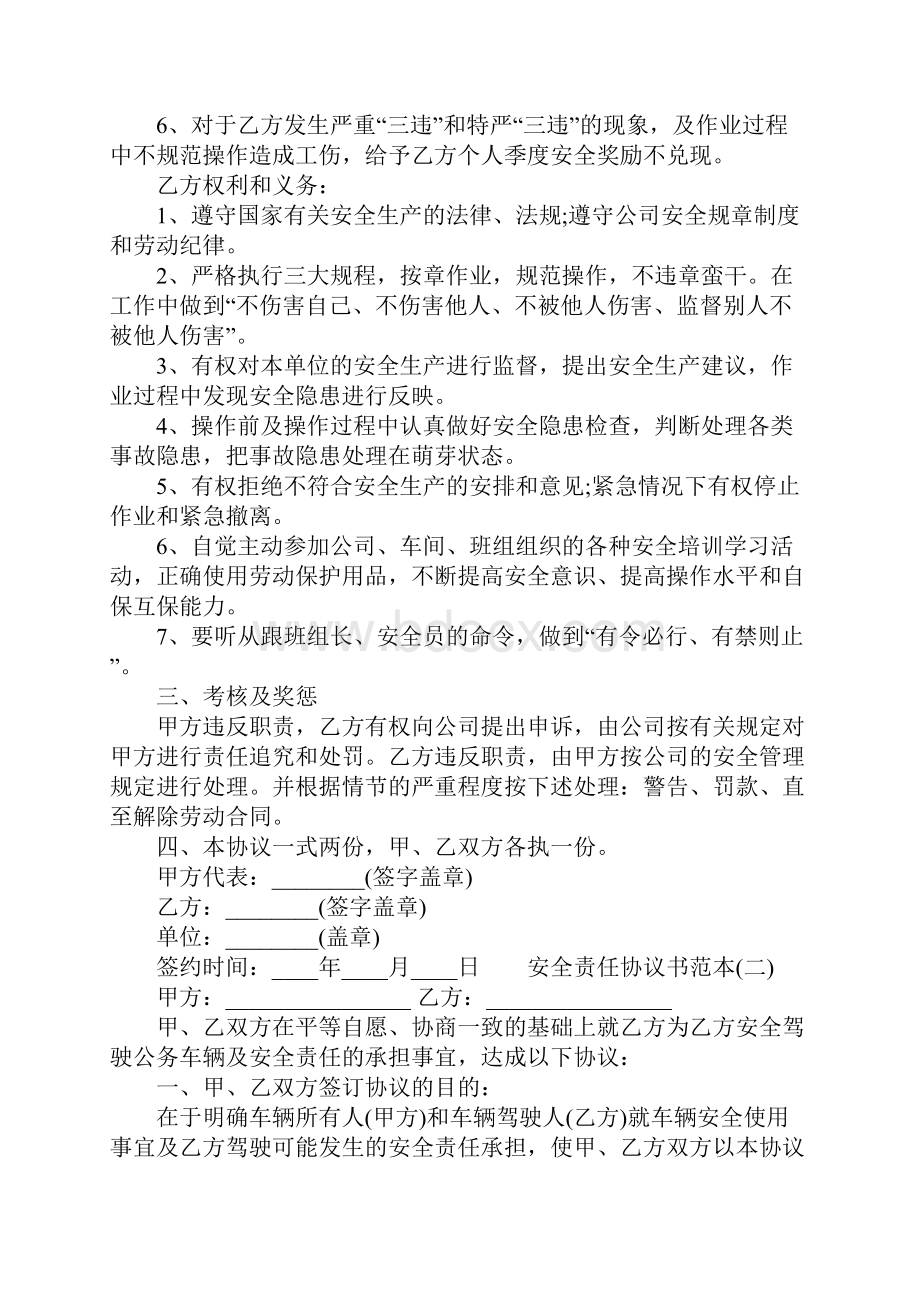 20XX年安全责任协议书范本工作范文.docx_第2页