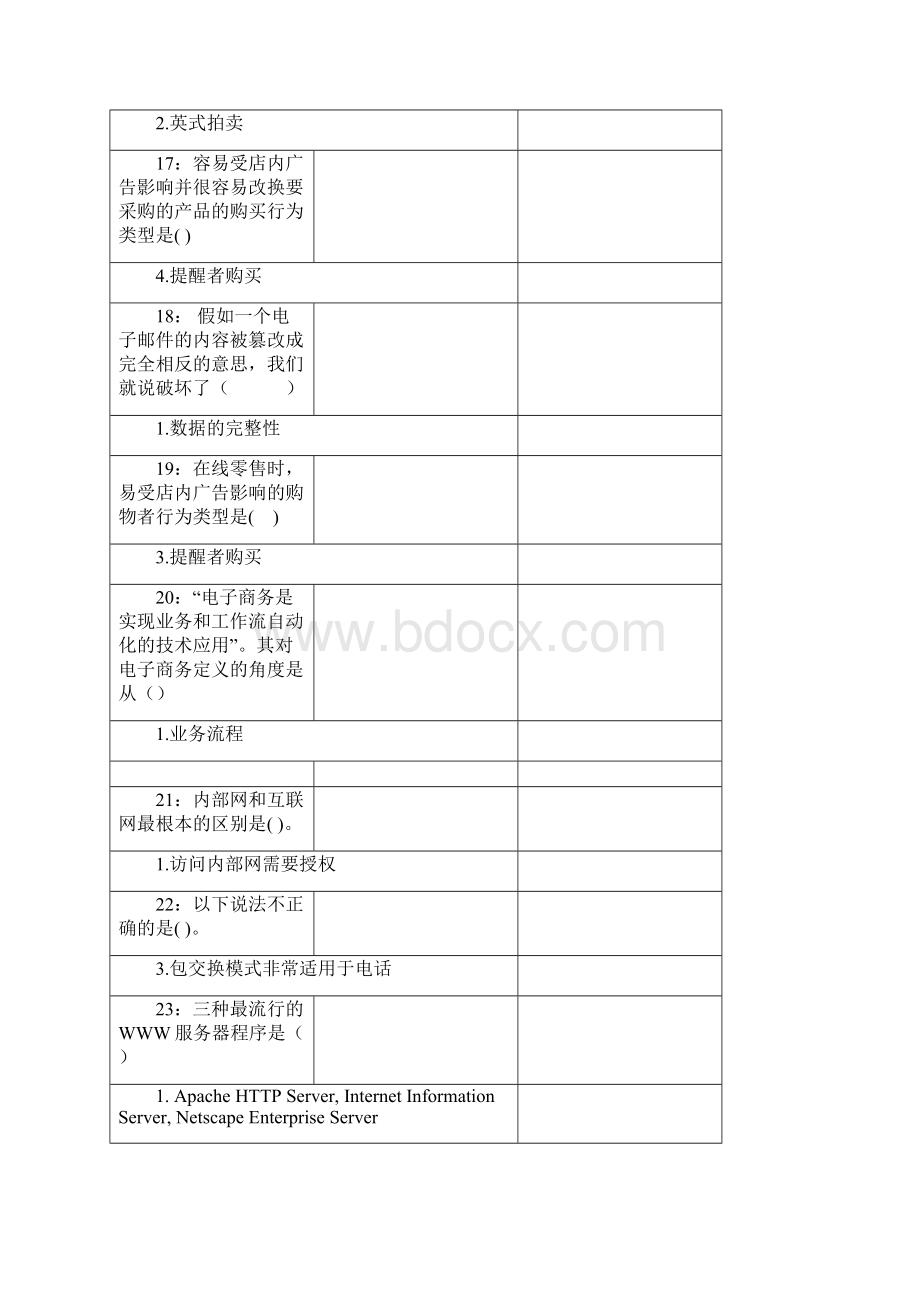 电子商务 练习题及答案.docx_第3页