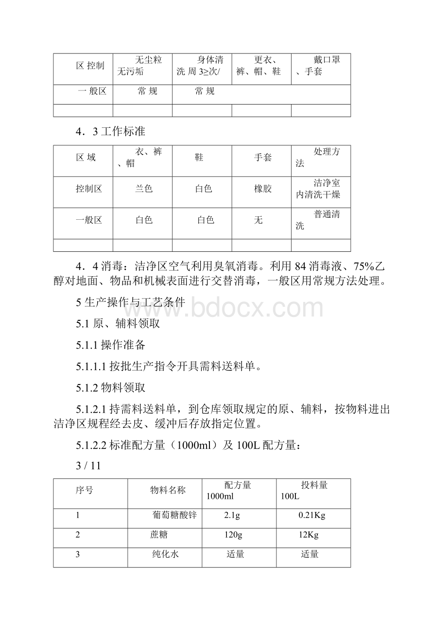 东荣牌葡萄糖酸锌口服液工艺规程Word文档格式.docx_第3页