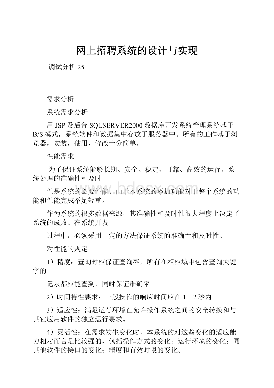 网上招聘系统的设计与实现.docx_第1页