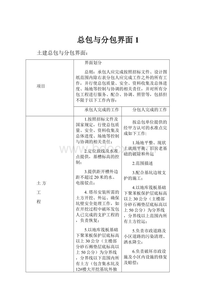 总包与分包界面1.docx_第1页