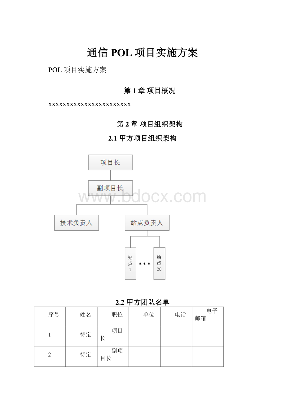 通信POL项目实施方案.docx_第1页