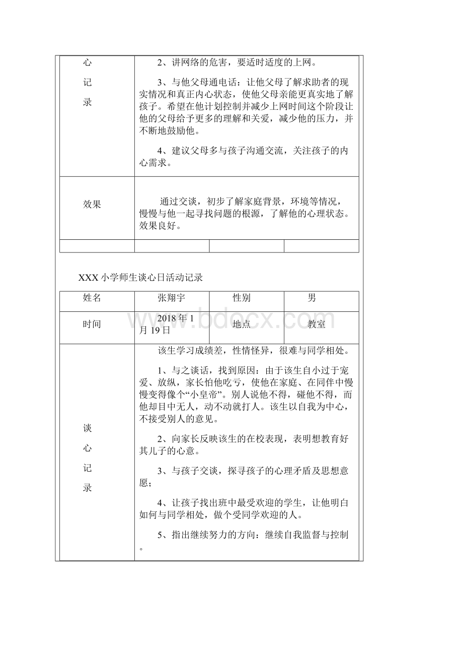 XXX小学师生谈心日活动记录资料讲解文档格式.docx_第3页