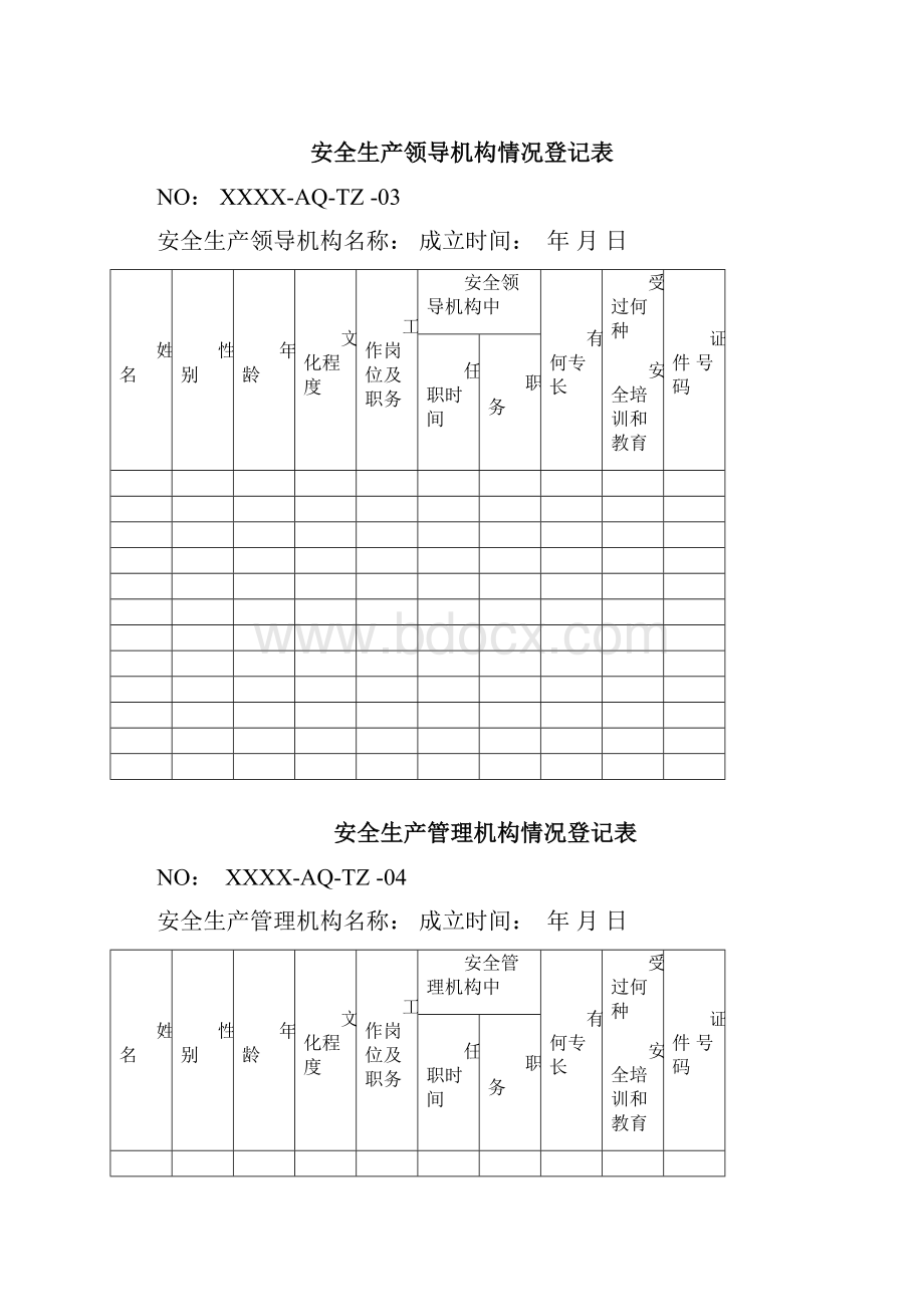 安全生产标准化记录表格汇编.docx_第3页