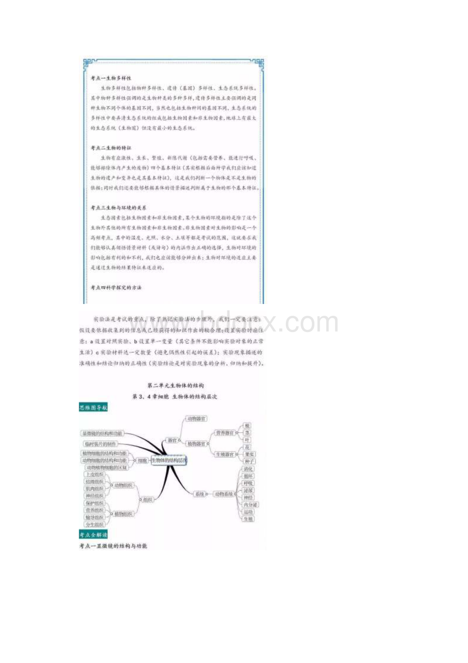 初中生物考点及思维导图Word文档格式.docx_第2页