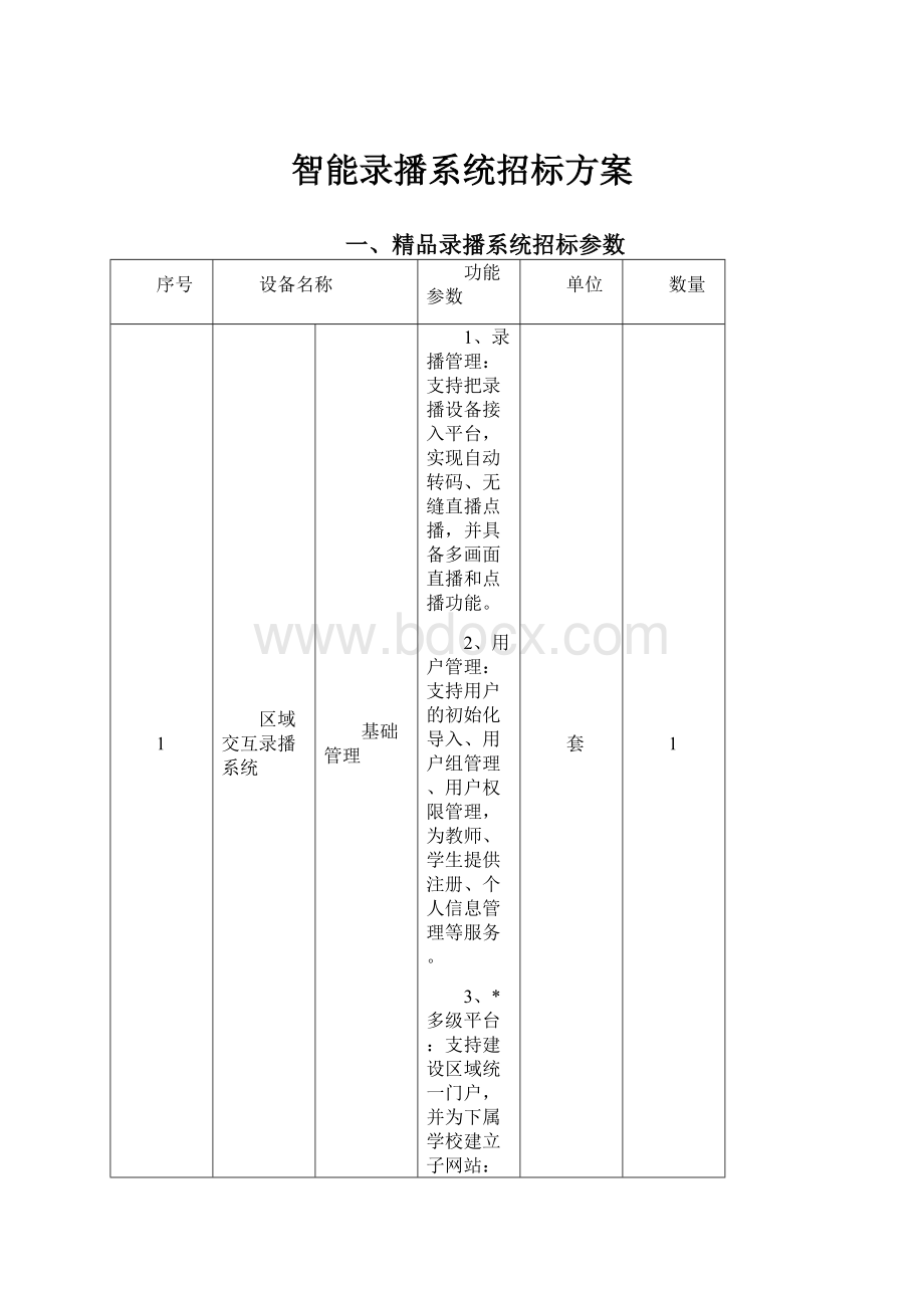 智能录播系统招标方案Word下载.docx_第1页