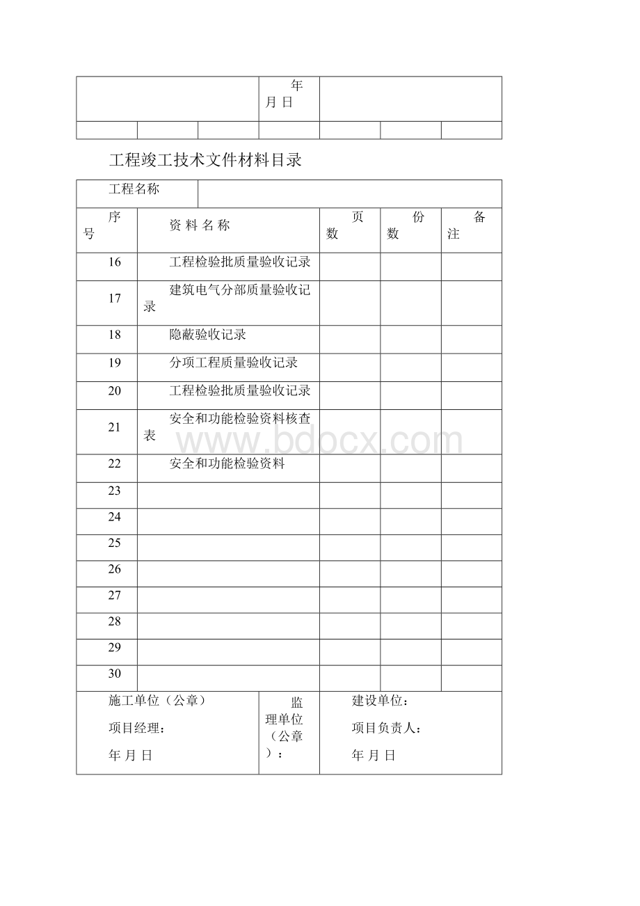 装饰装修工程竣工验收表格大全Word文档格式.docx_第2页