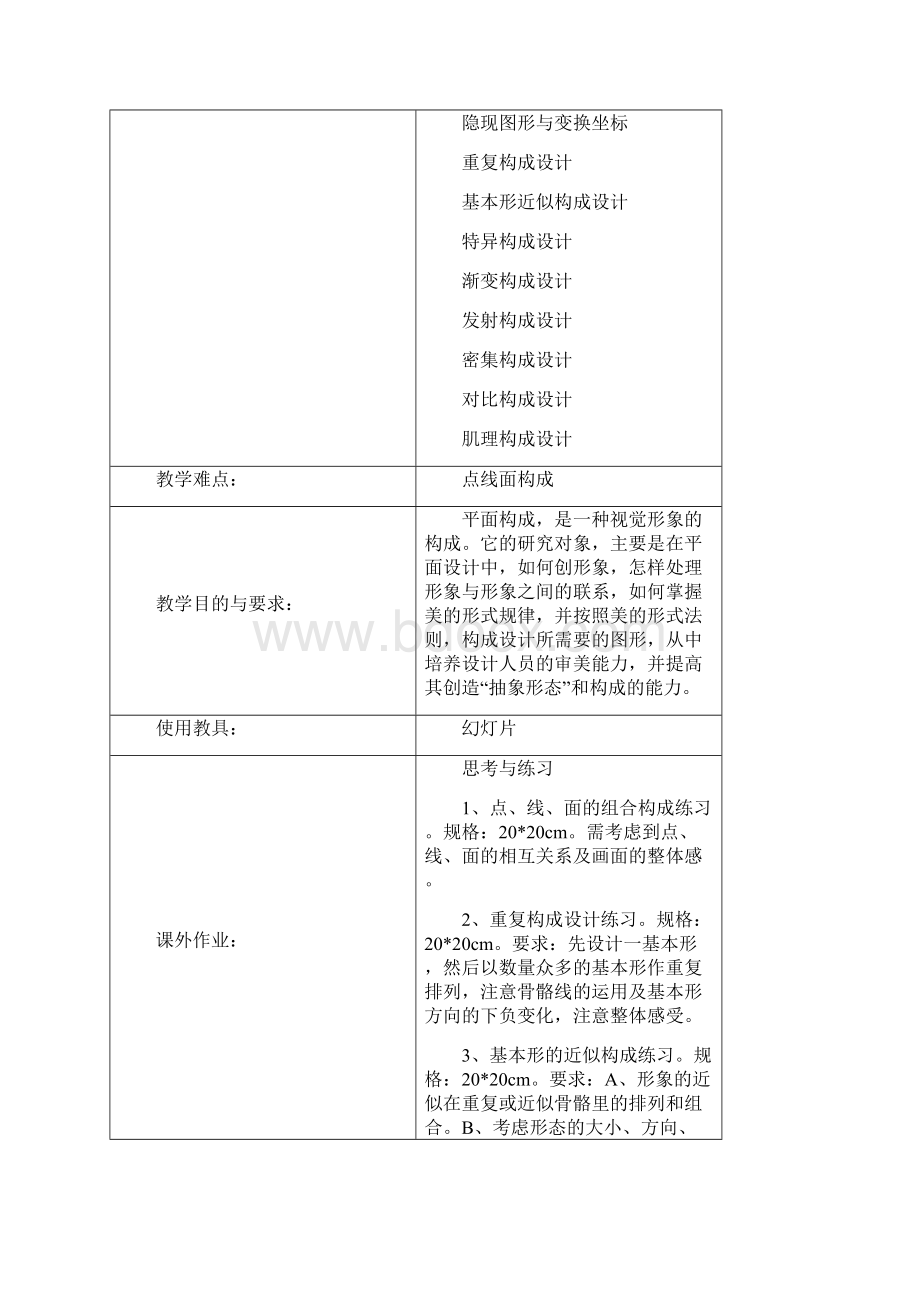 三大构成课程教学设计 1文档格式.docx_第3页