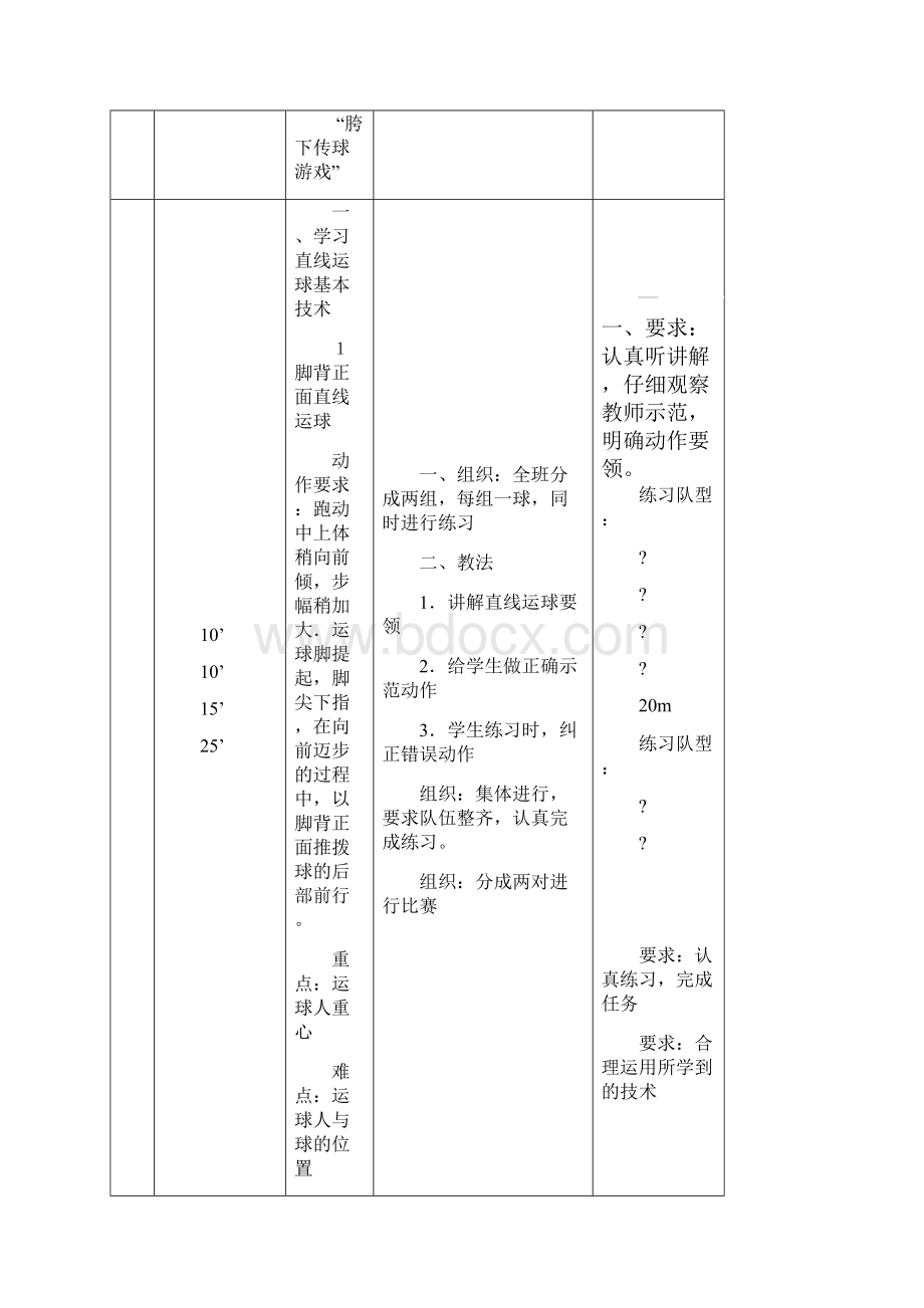 小学足球课教案全集.docx_第3页