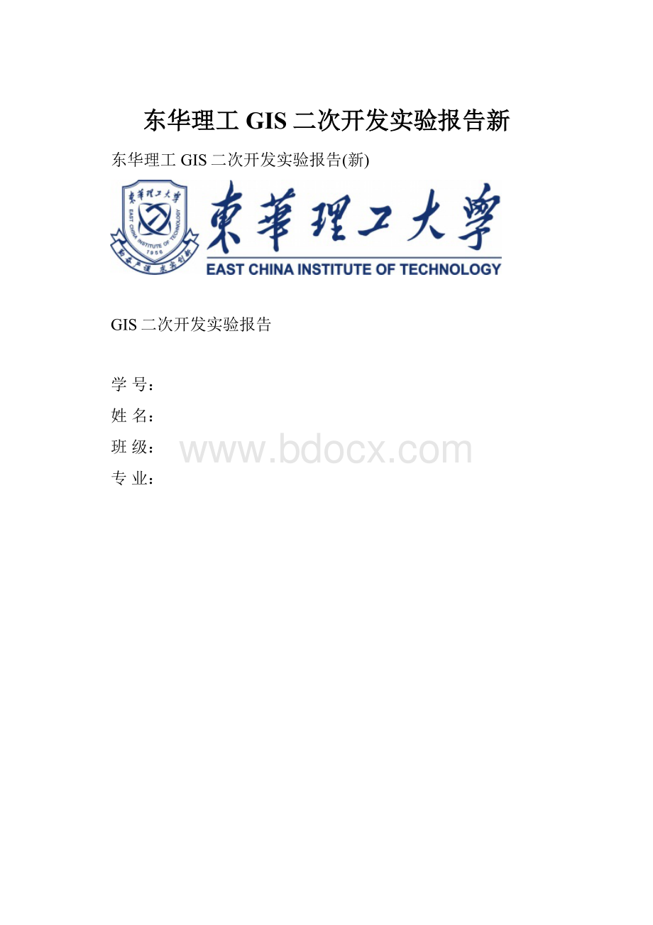 东华理工GIS二次开发实验报告新.docx_第1页