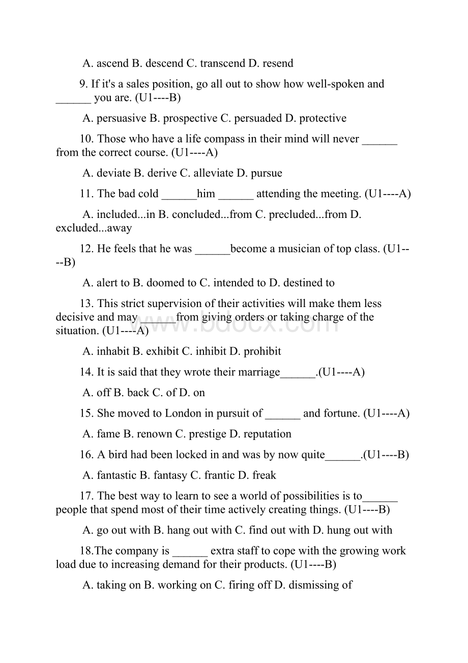 大学英语读写三题库复习进程.docx_第2页