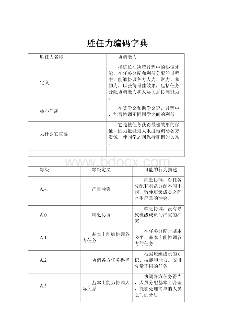 胜任力编码字典.docx