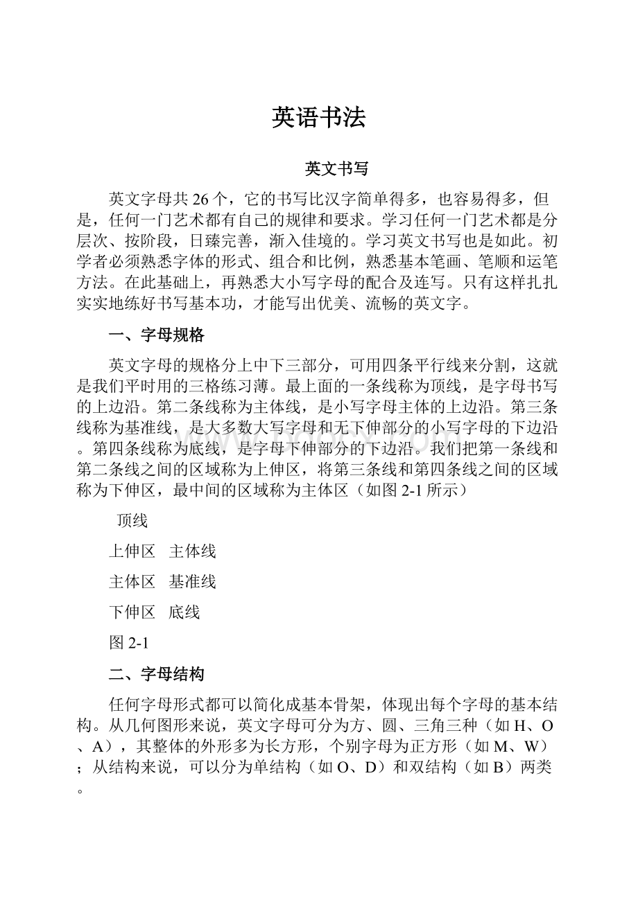 英语书法Word文档下载推荐.docx