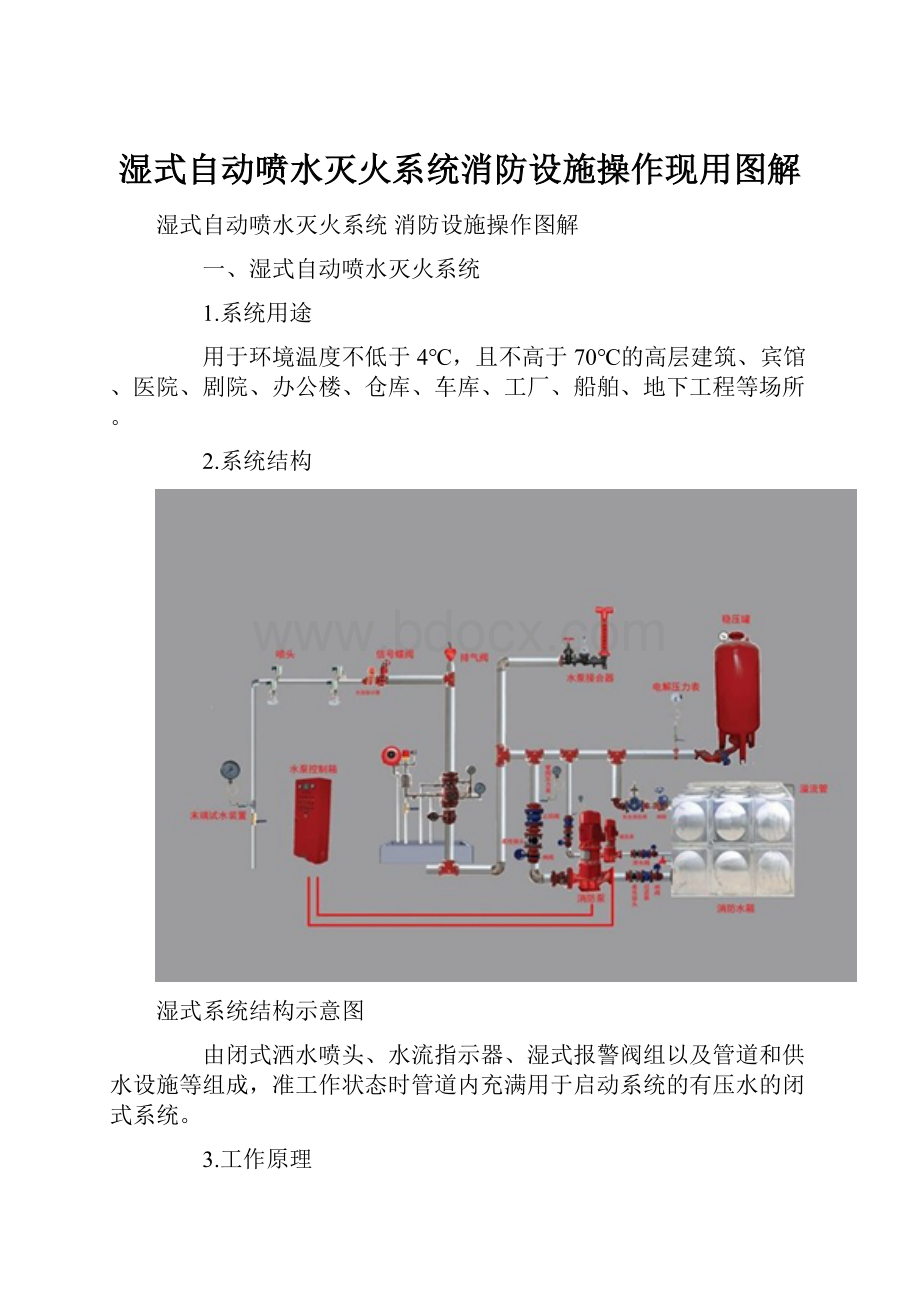 湿式自动喷水灭火系统消防设施操作现用图解.docx